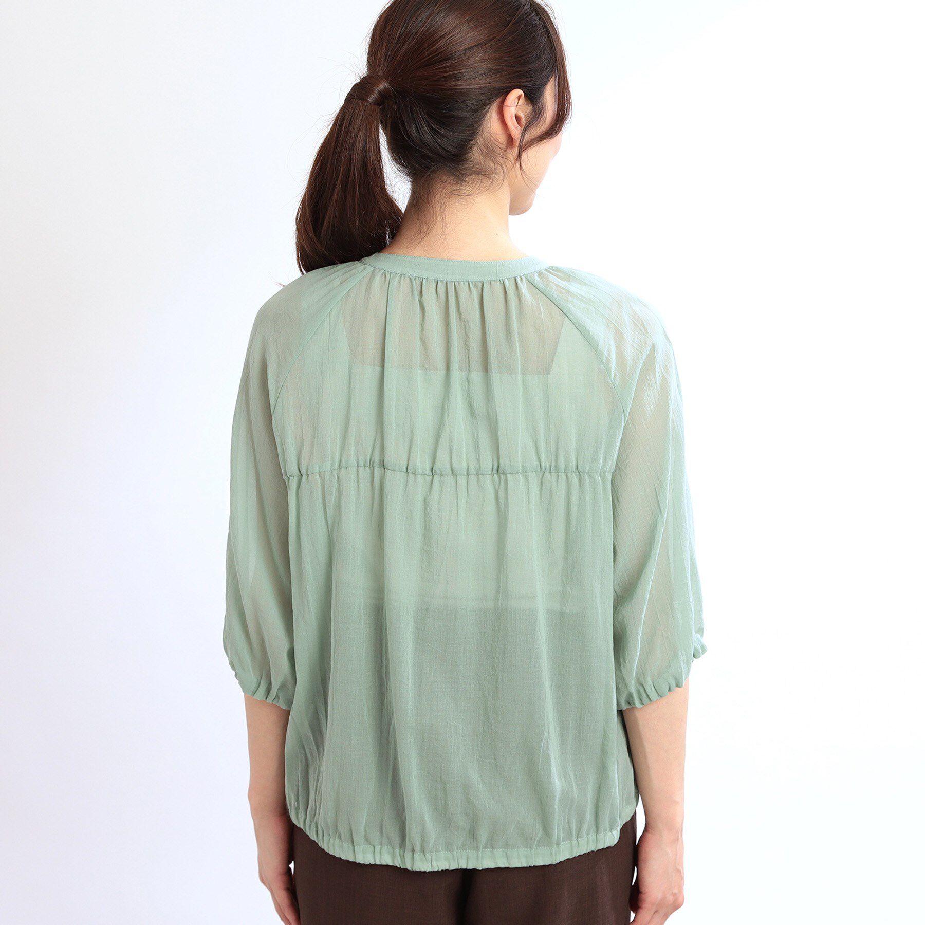 Reflect「【夏SALE／E‐QUALITY／手洗い可／羽織にも◎】シアーブラウス」|シャツ・ブラウス|