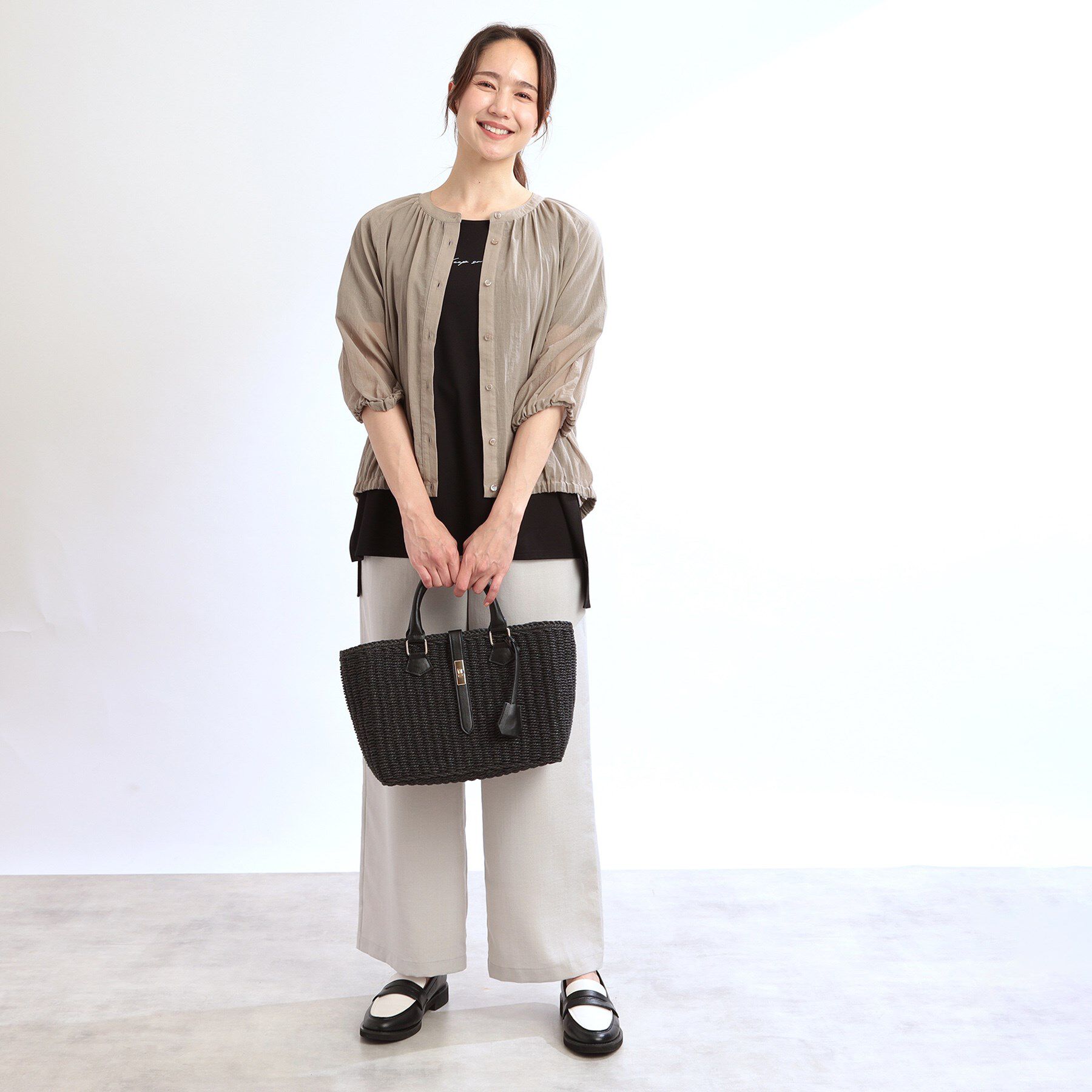 Reflect「【夏SALE／E‐QUALITY／手洗い可／羽織にも◎】シアーブラウス」|シャツ・ブラウス|