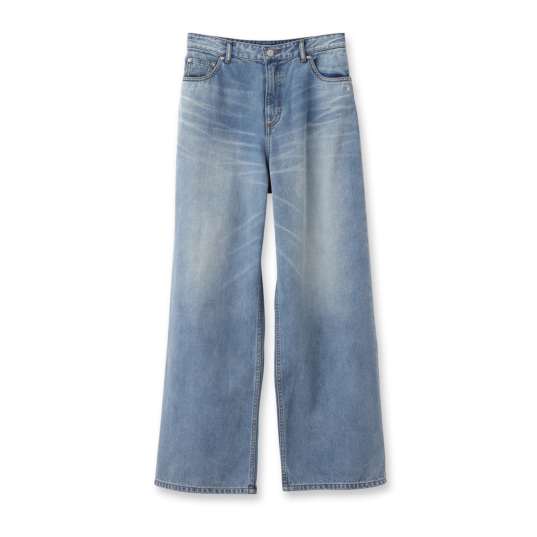 DRESSTERIOR「ヴィンテージ加工ワイドデニムパンツ」|デニム|