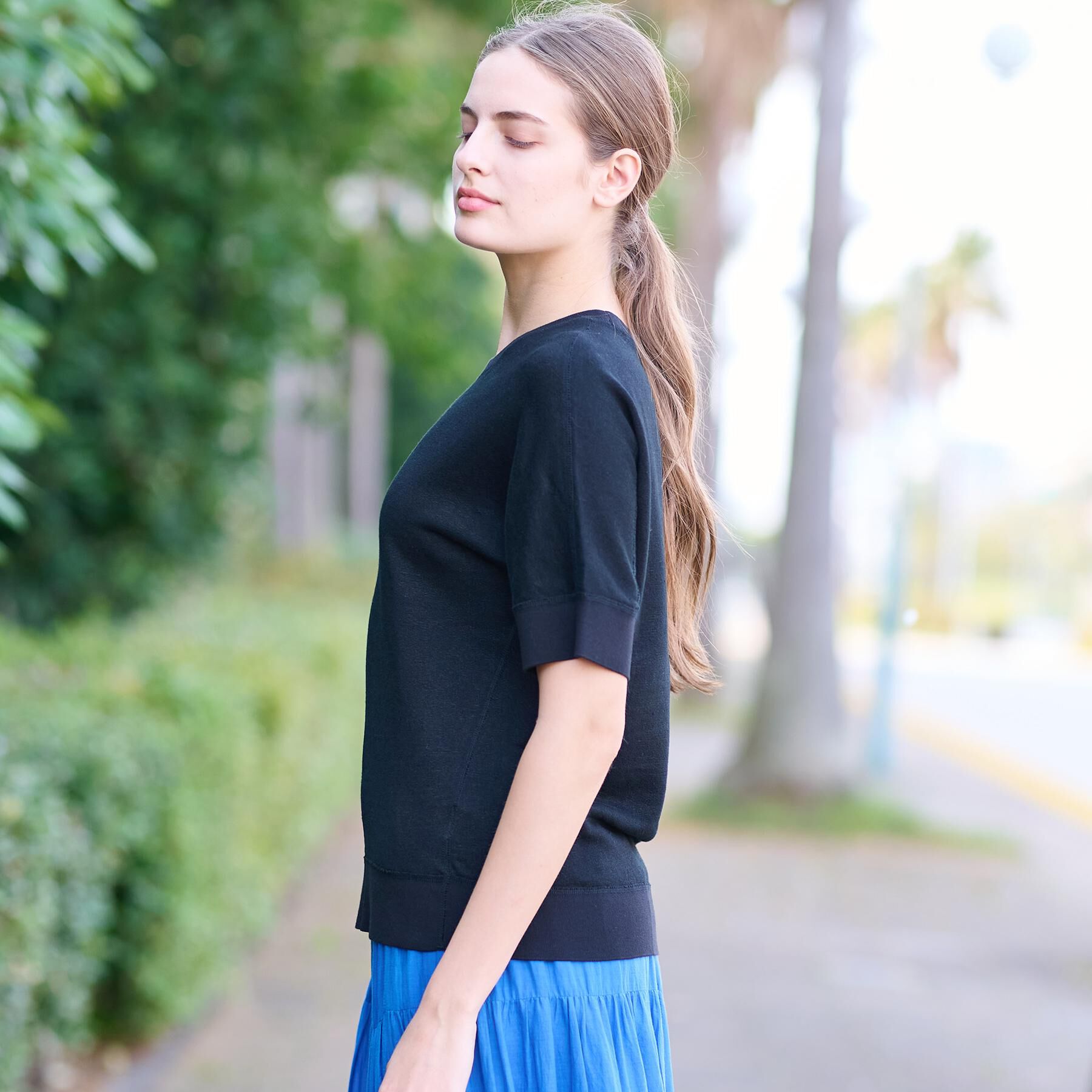 DRESSTERIOR「【毎年人気！／洗える】リネン裏毛ハーフスリーブプルオーバー」|Tシャツ・カットソー|