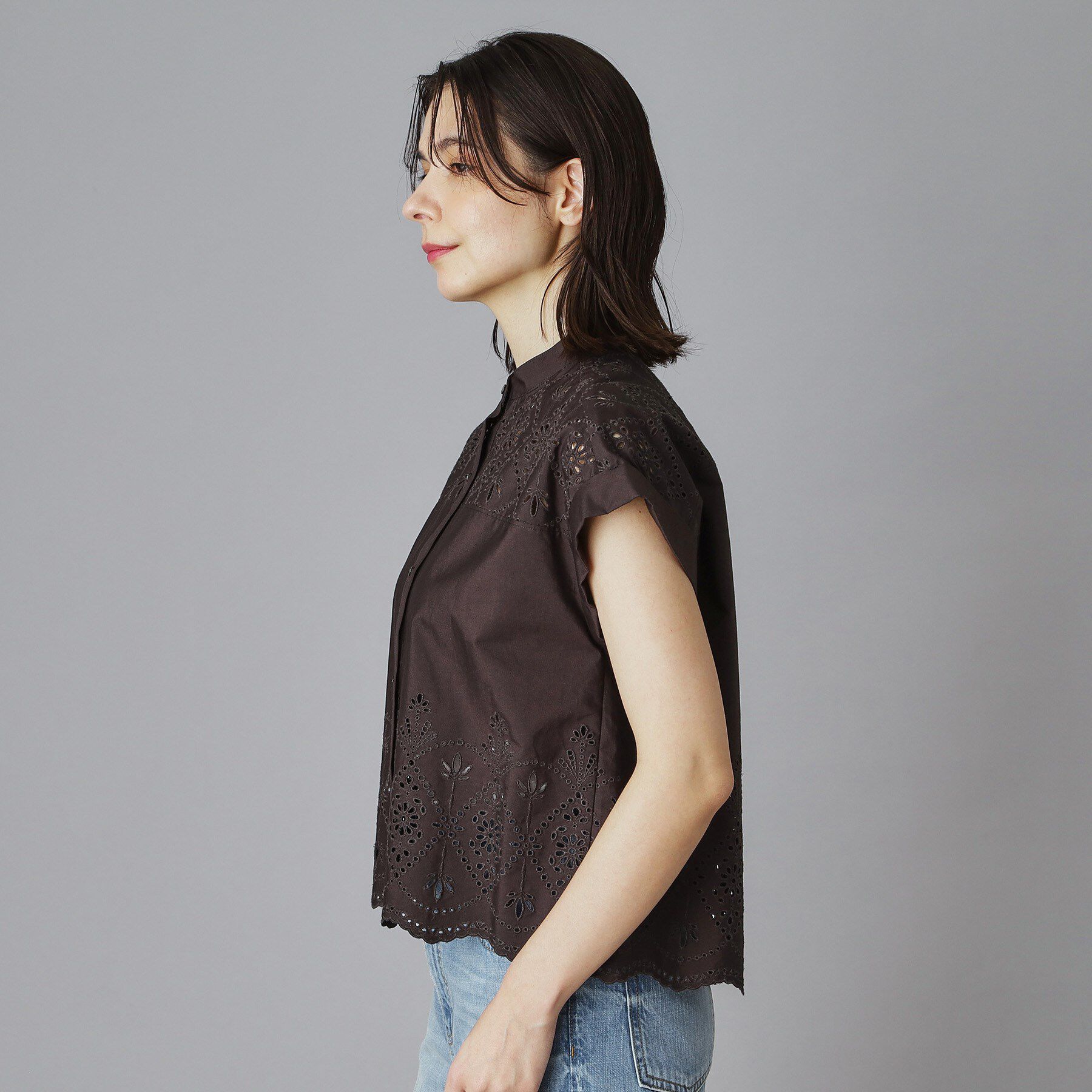 DRESSTERIOR「TICCA（ティッカ）レースフレンチシャツ」|シャツ・ブラウス|