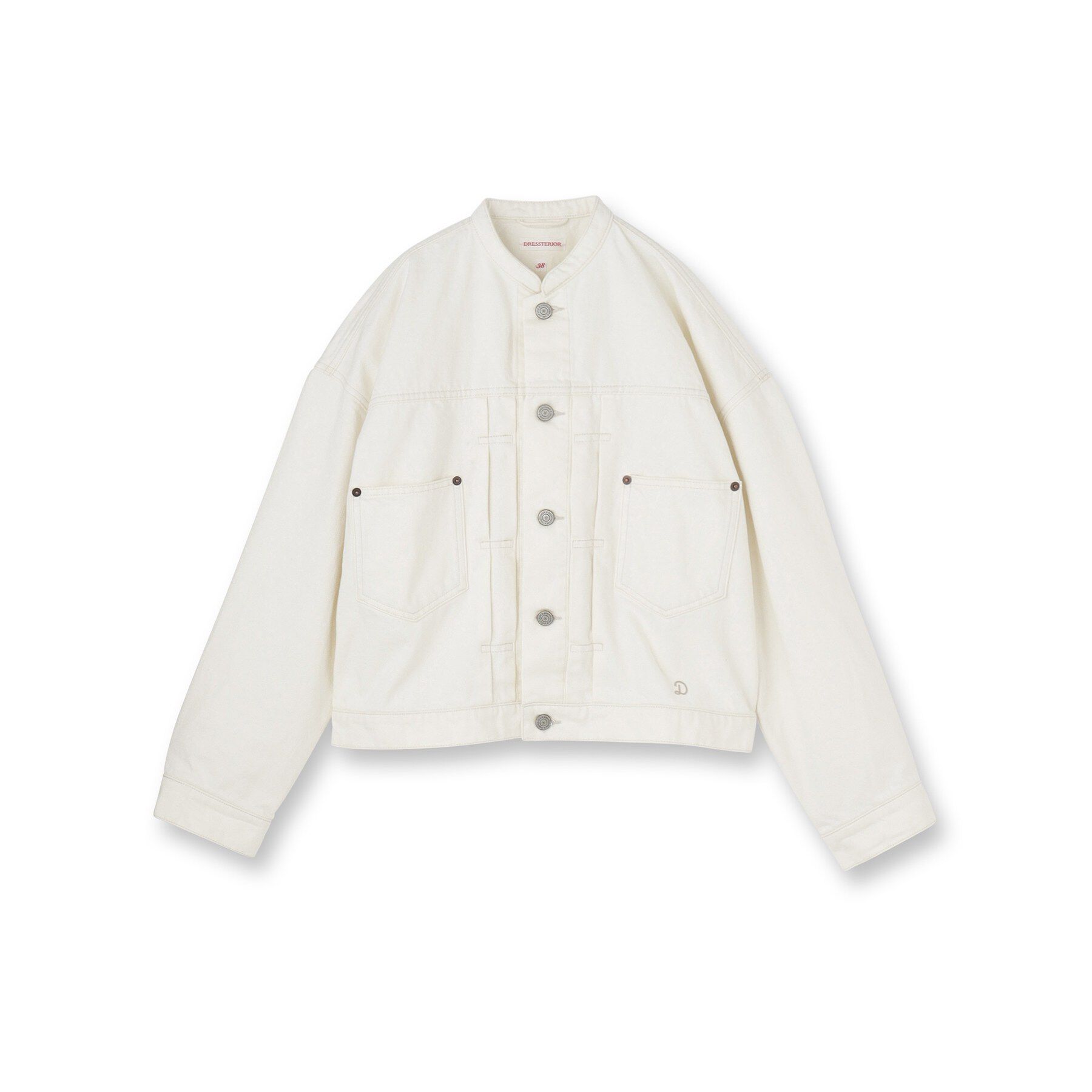 DRESSTERIOR「バンドカラー ホワイトＧジャン」|デニムジャケット|