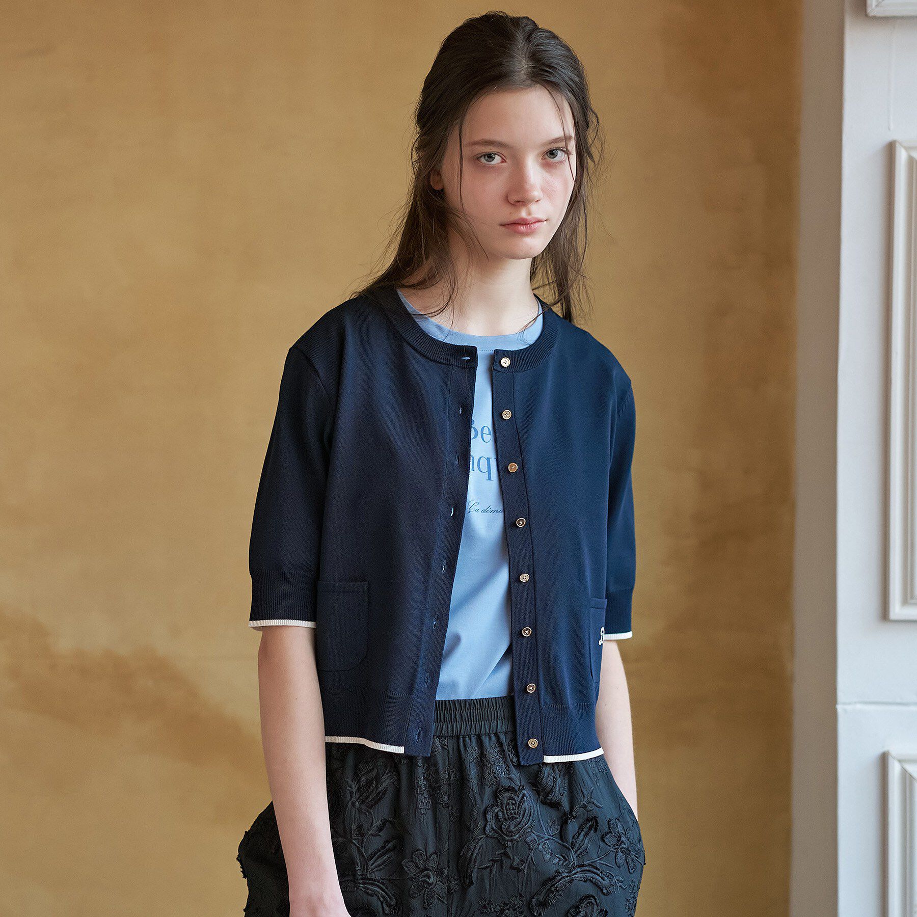 DRESSTERIOR「クールタッチ ニットカーディガン」|カーディガン|