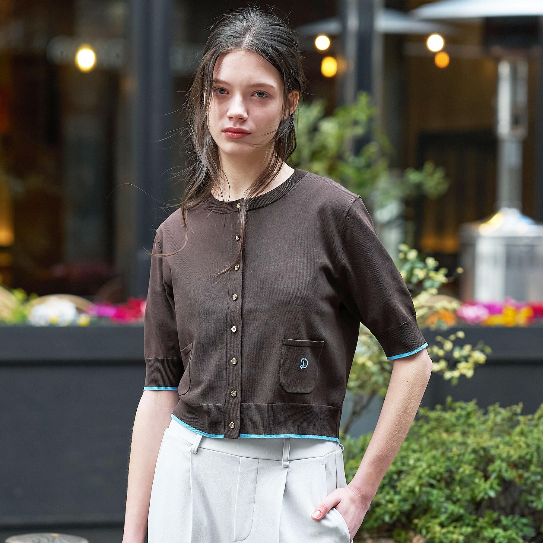 DRESSTERIOR「クールタッチ ニットカーディガン」|カーディガン|ブラウン(544)