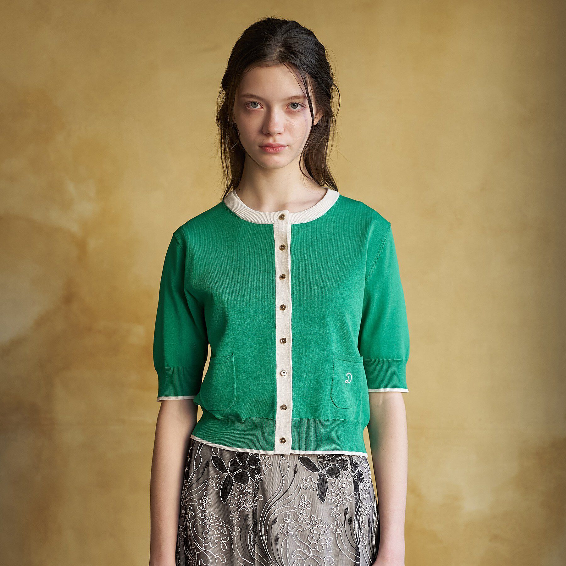 DRESSTERIOR「【大人MUSE5月号掲載】クールタッチ コンビ カーディガン」|カーディガン|グリーン(522)