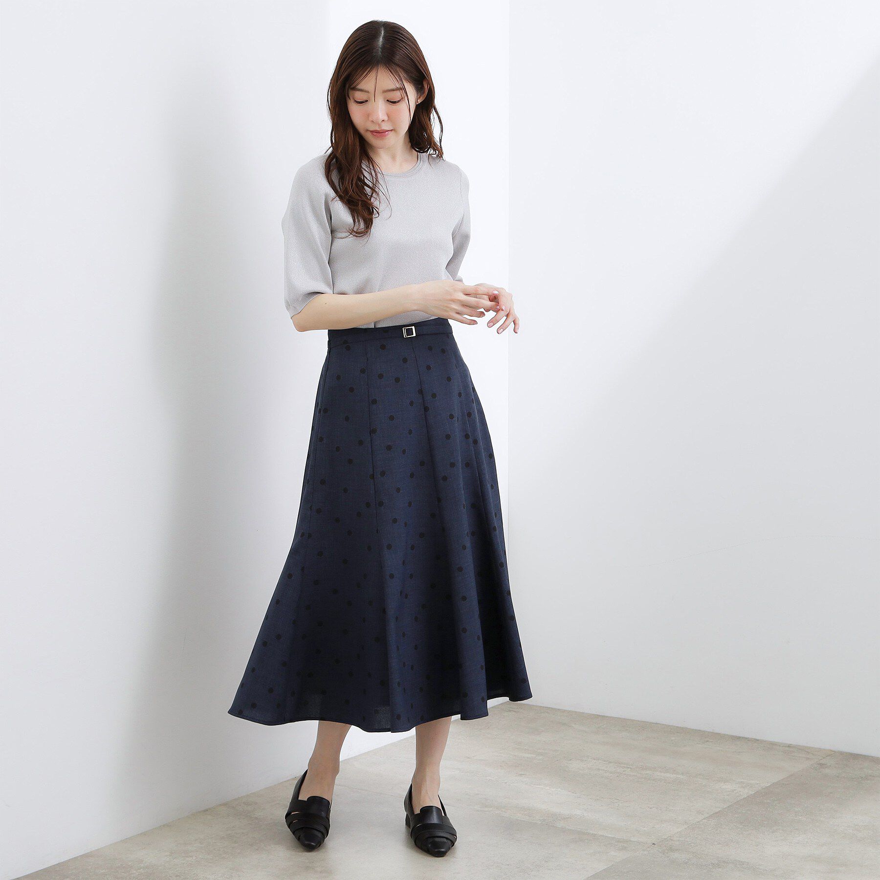 grove「【貴島明日香さん着用・洗える】ランダムドットマーメイドスカート」|スカート|