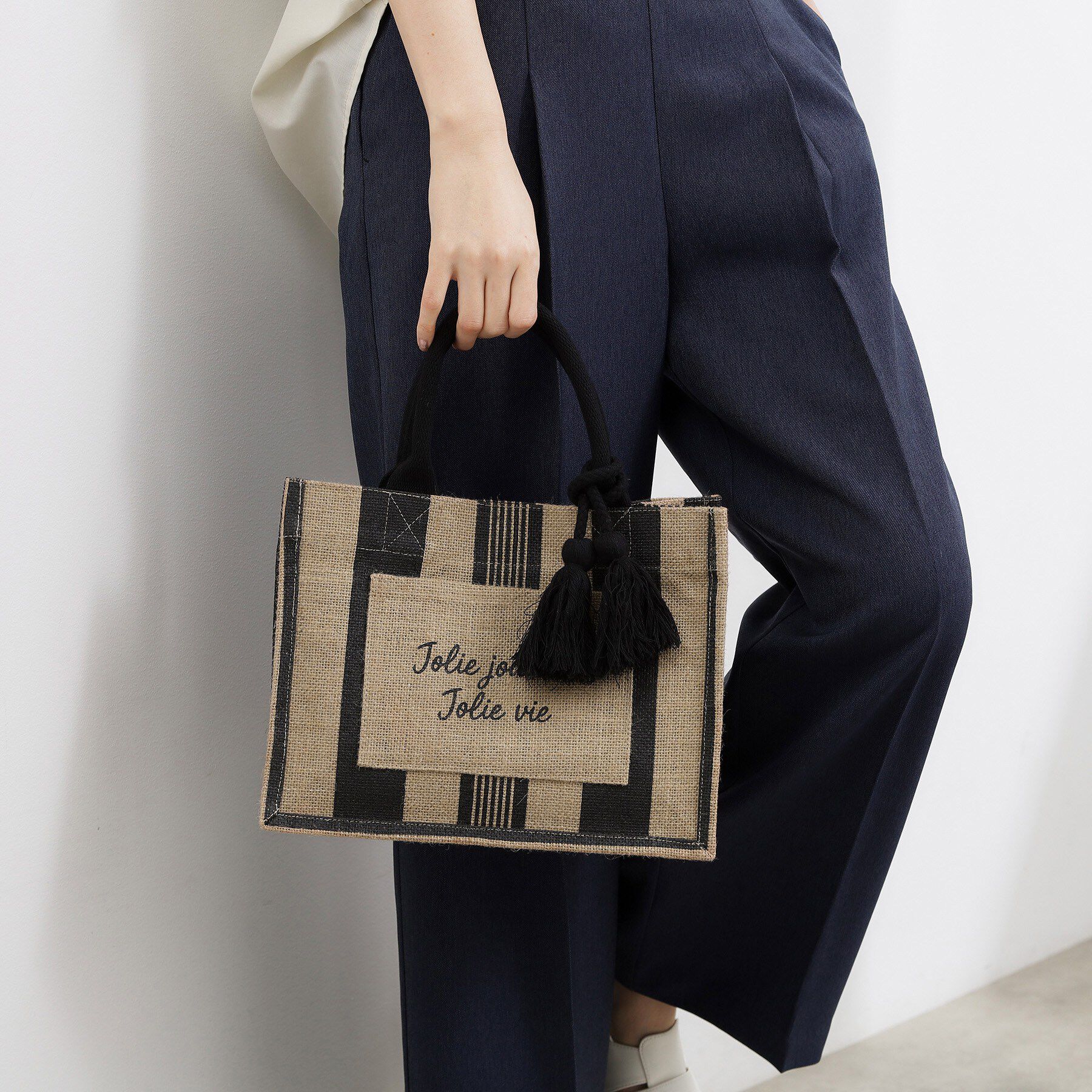 grove「アソートジュートタッセルトート」|トートバッグ|