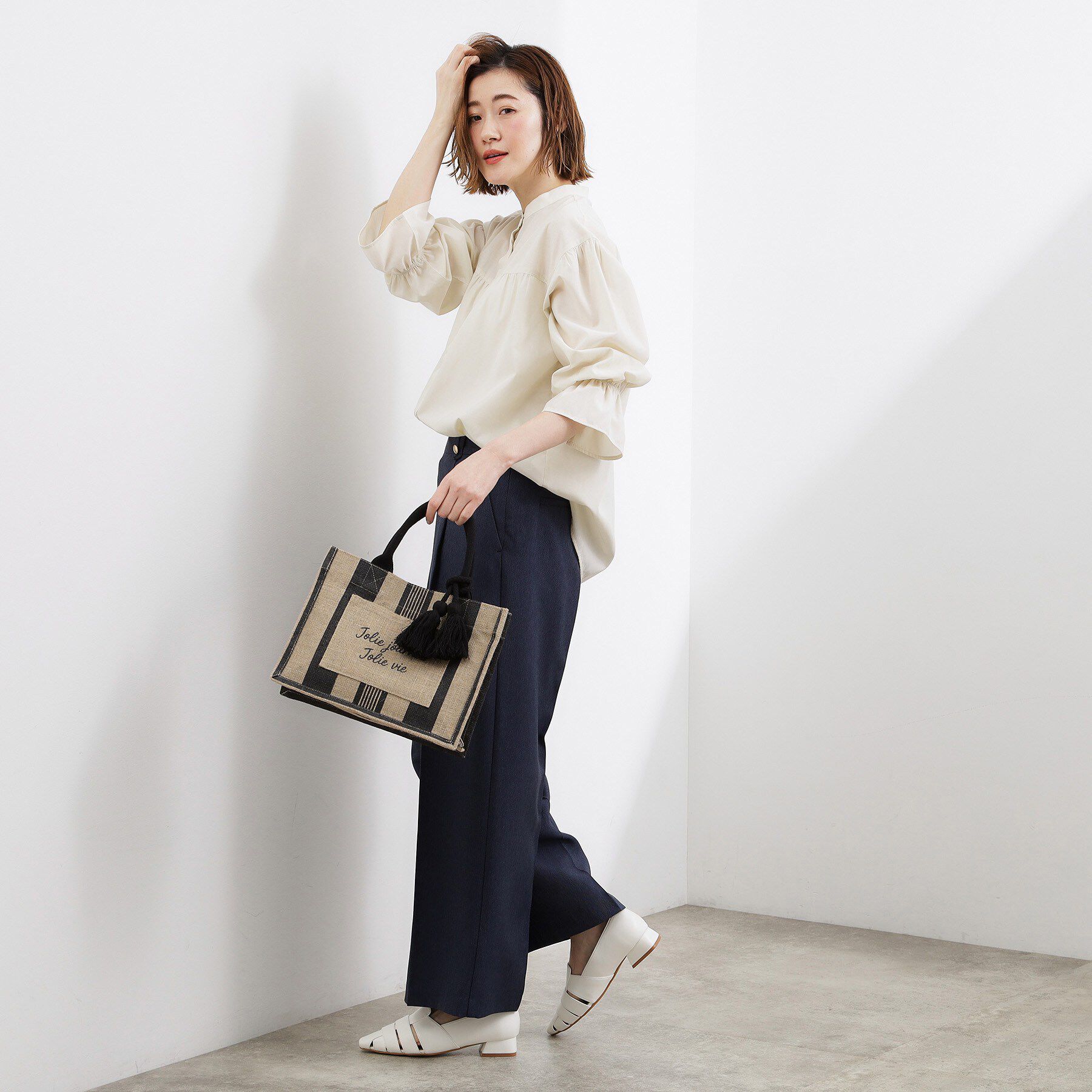 grove「アソートジュートタッセルトート」|トートバッグ|