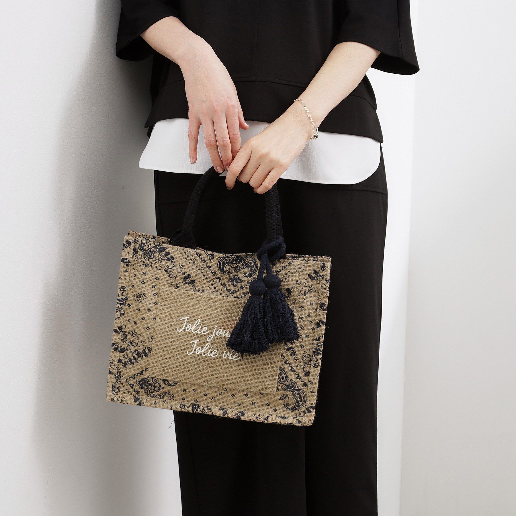 grove「アソートジュートタッセルトート」|トートバッグ|