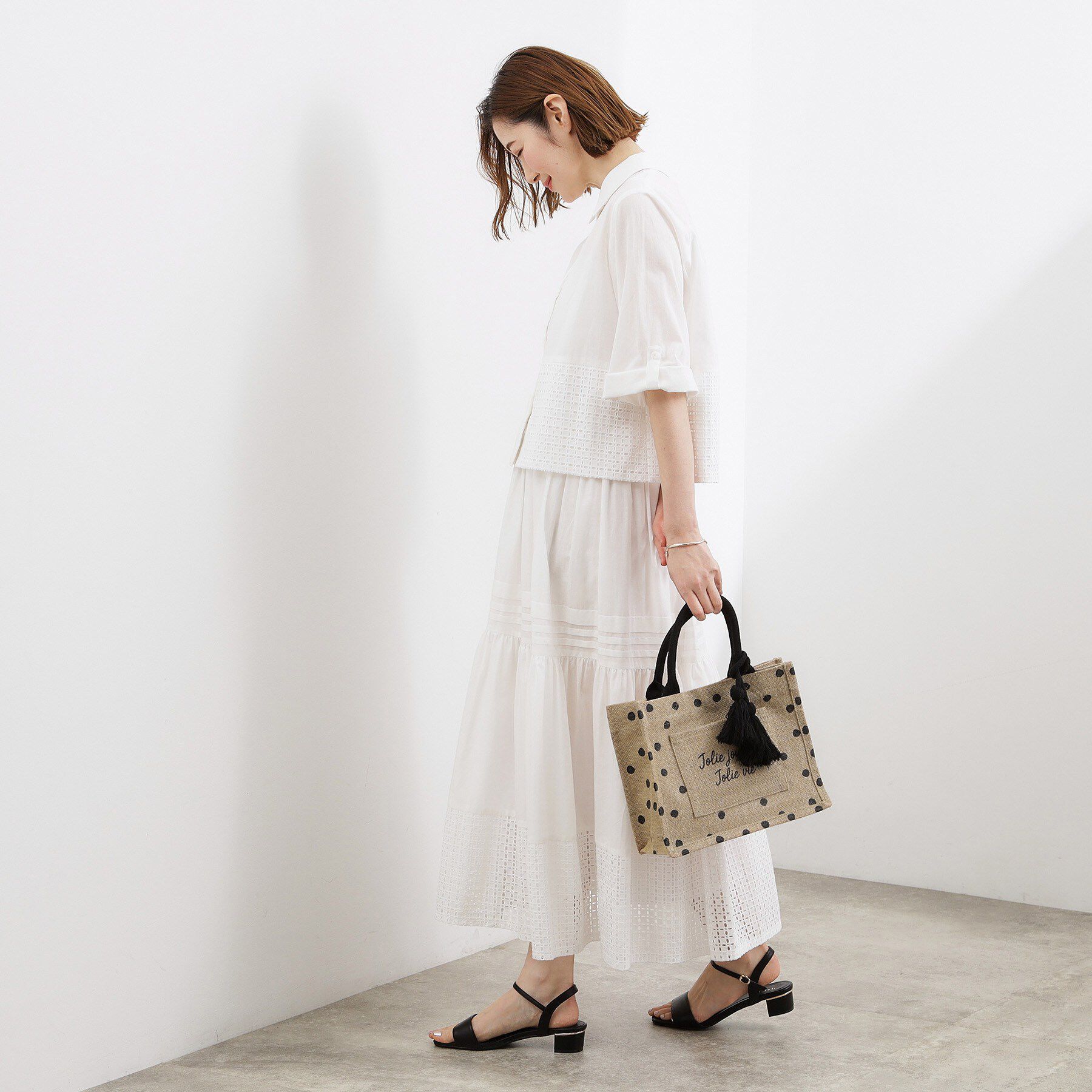 grove「アソートジュートタッセルトート」|トートバッグ|