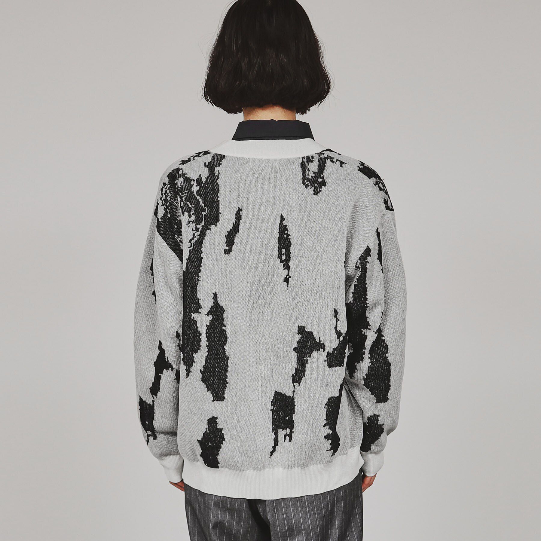 tk.TAKEO KIKUCHI「アブストラクトシアーカーディガン」|カーディガン|