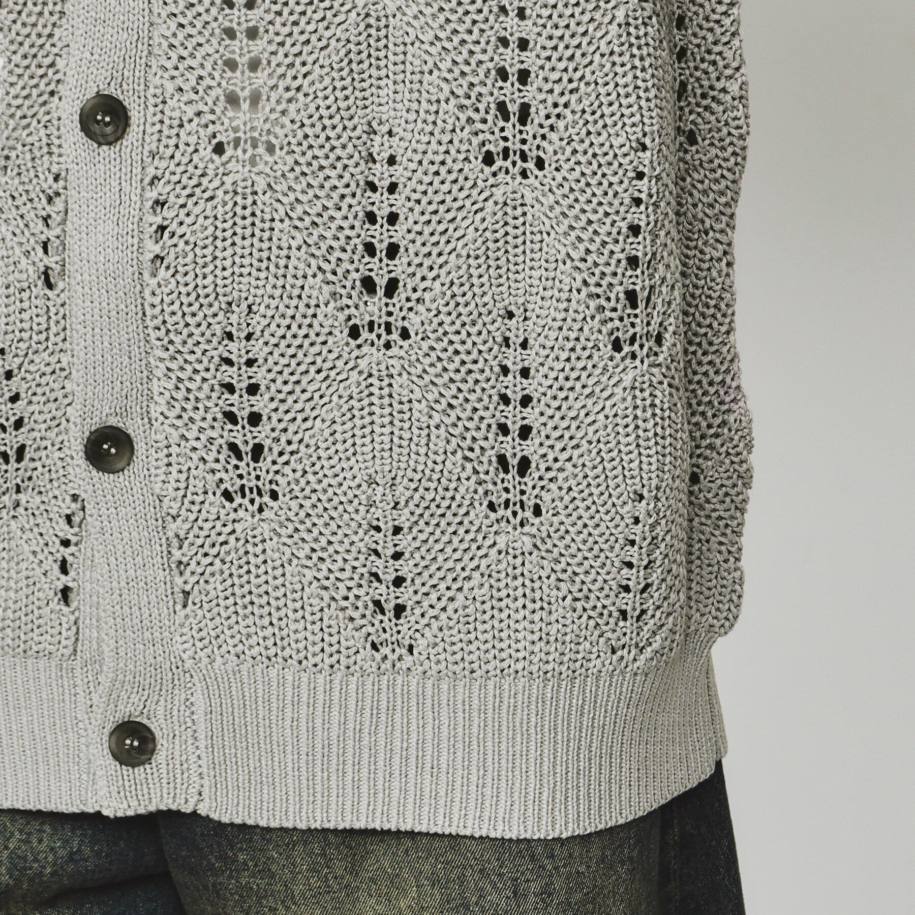 tk.TAKEO KIKUCHI「リーフジャカードニットシャツポロ」|カーディガン|