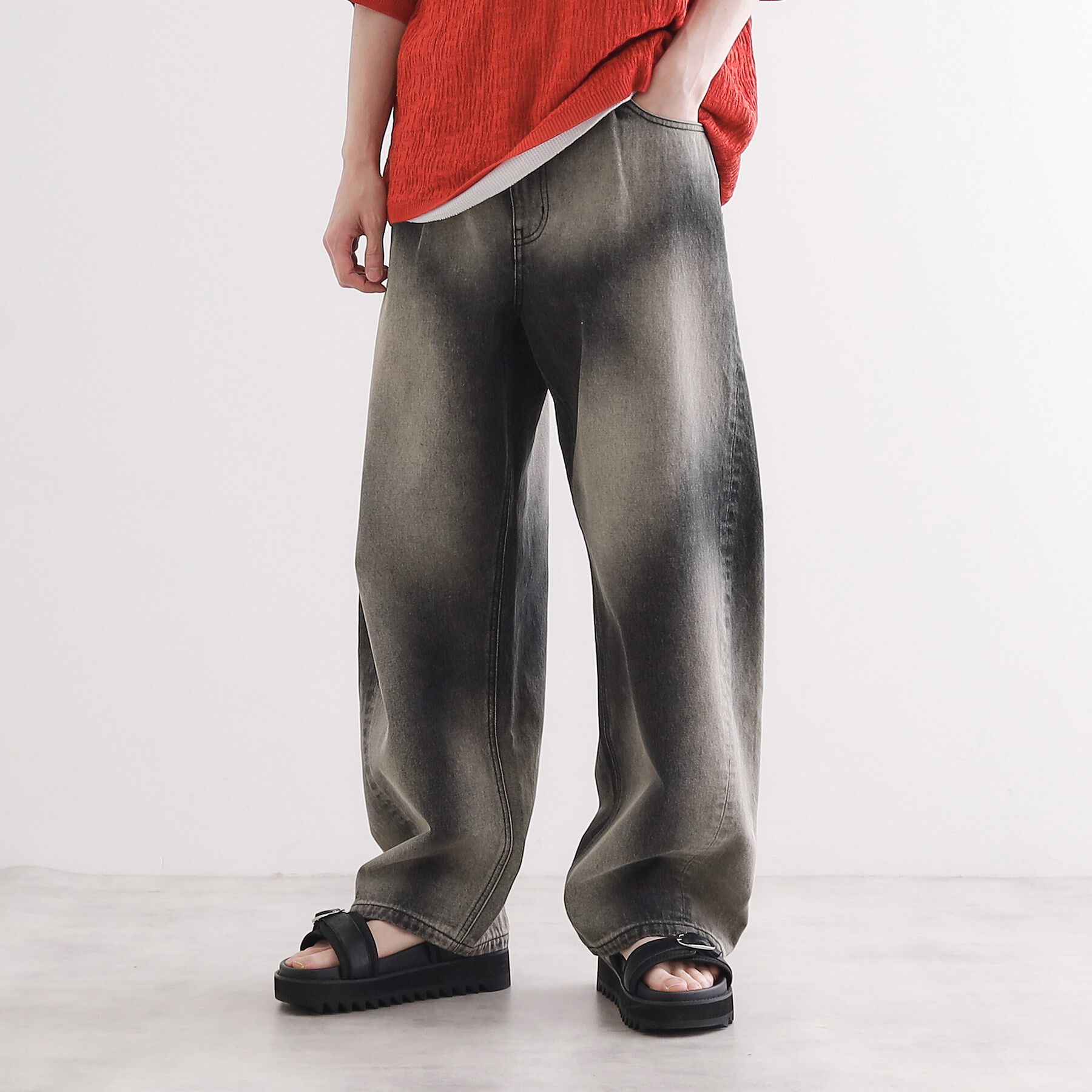 tk.TAKEO KIKUCHI「バレルシルエットパンツ（デニム＆カラーパンツ）」|その他|