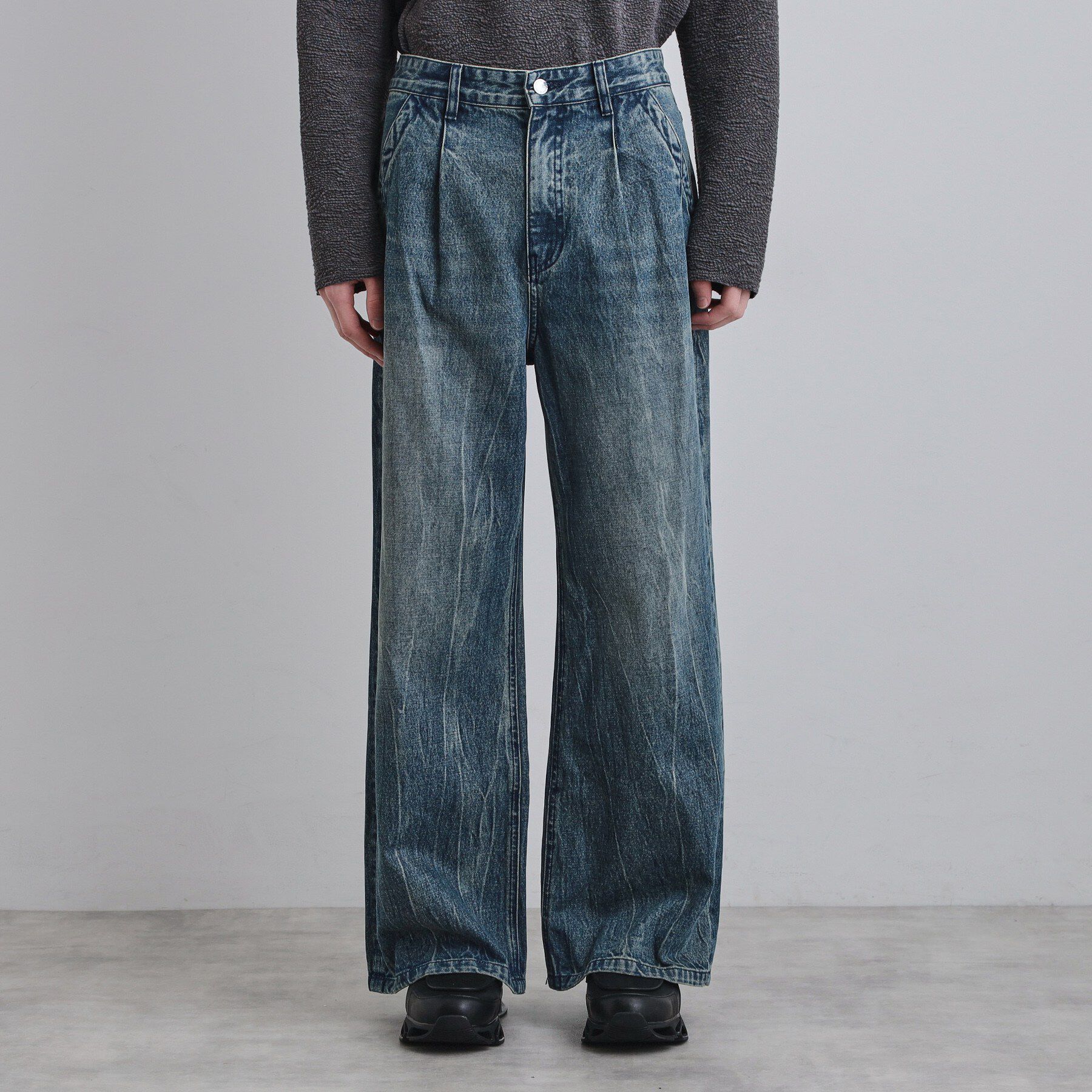 tk.TAKEO KIKUCHI「ワイドストレートレッグデニム」|デニム|