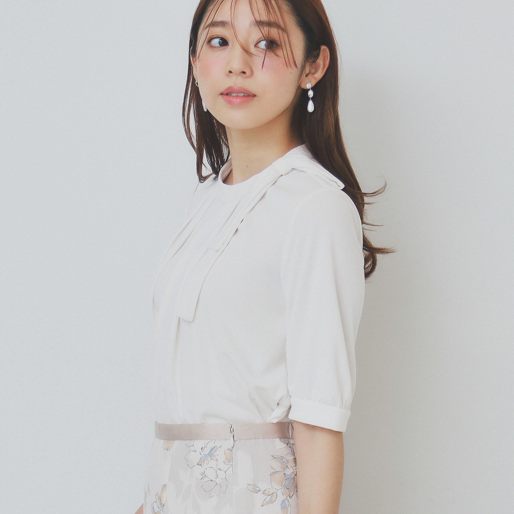 index「サイドリボンデザイントップス【UV/接触冷感/吸水速乾/洗濯機洗い可】」|シャツ・ブラウス|