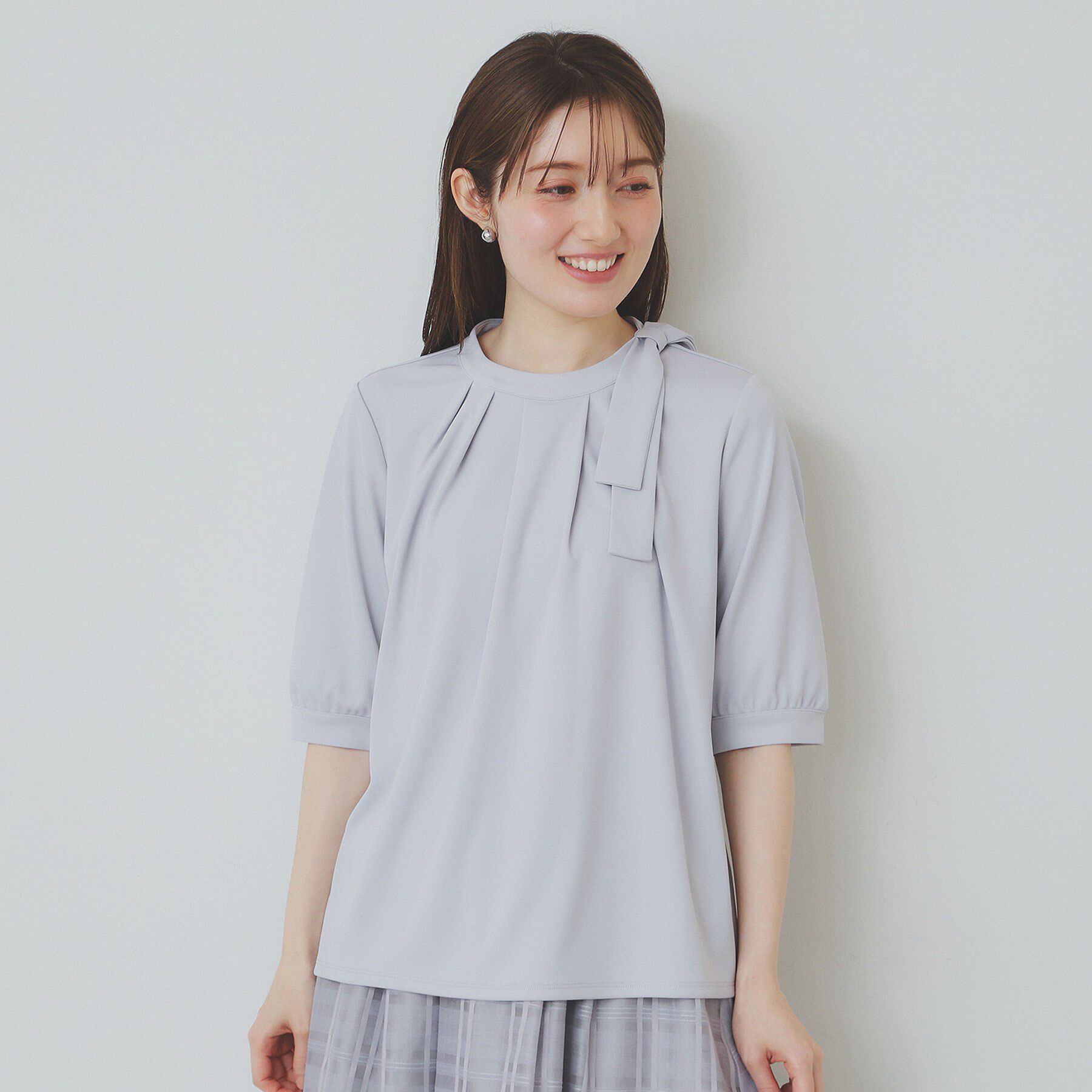 index「サイドリボンデザイントップス【UV/接触冷感/吸水速乾/洗濯機洗い可】」|シャツ・ブラウス|