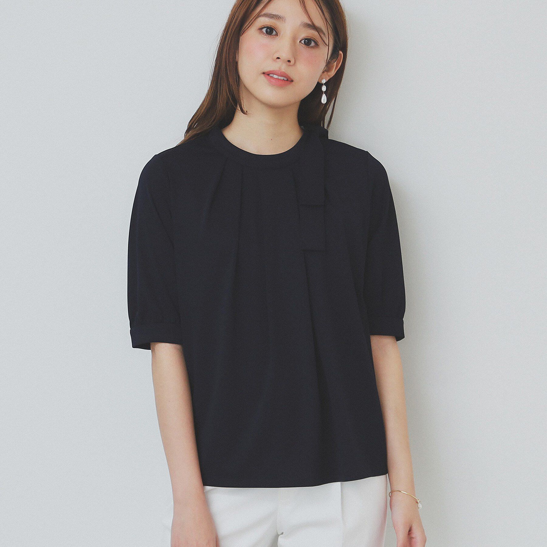 index「サイドリボンデザイントップス【UV/接触冷感/吸水速乾/洗濯機洗い可】」|シャツ・ブラウス|