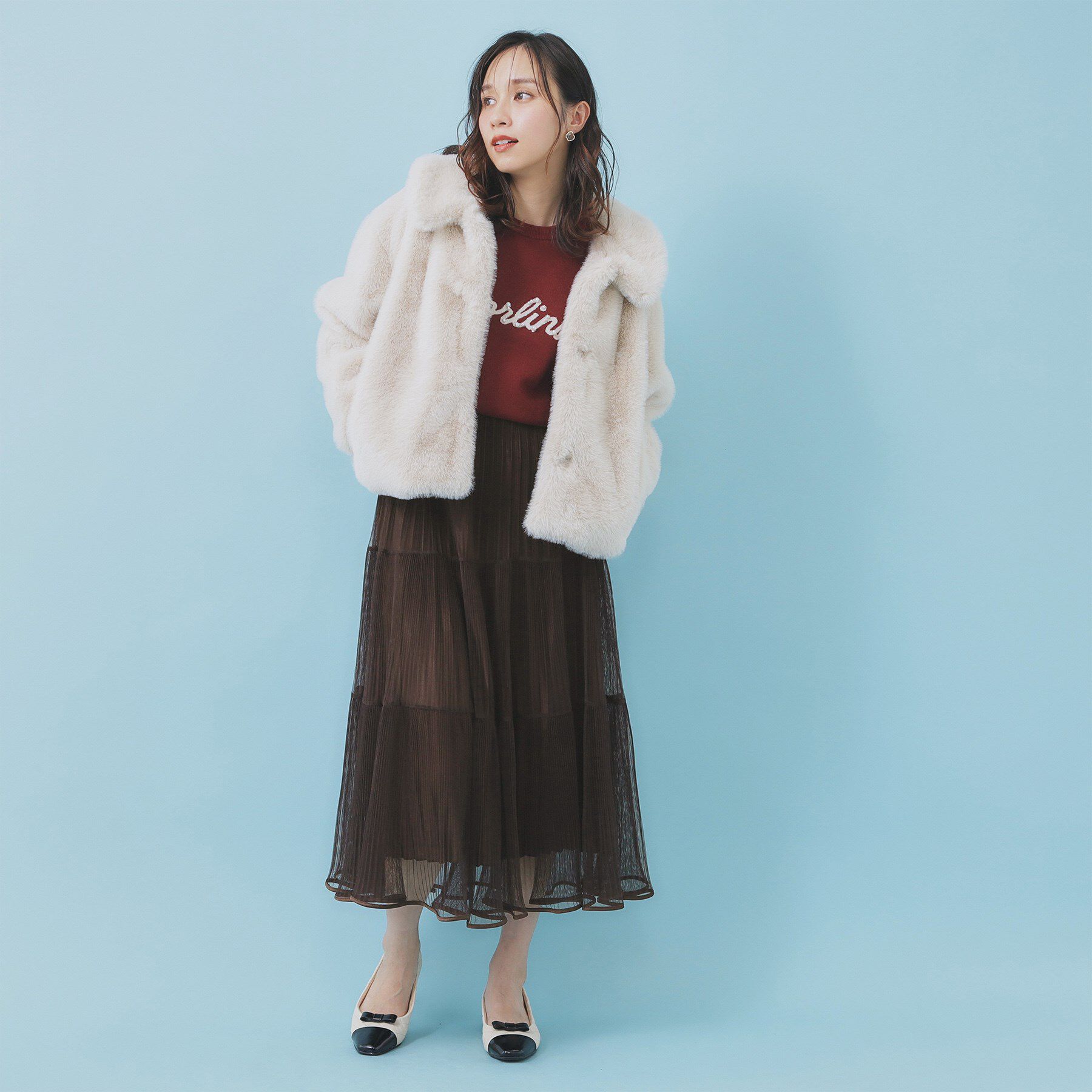 index「リバーシブルチュールティアードフレアスカート【洗濯機OK】」|スカート|