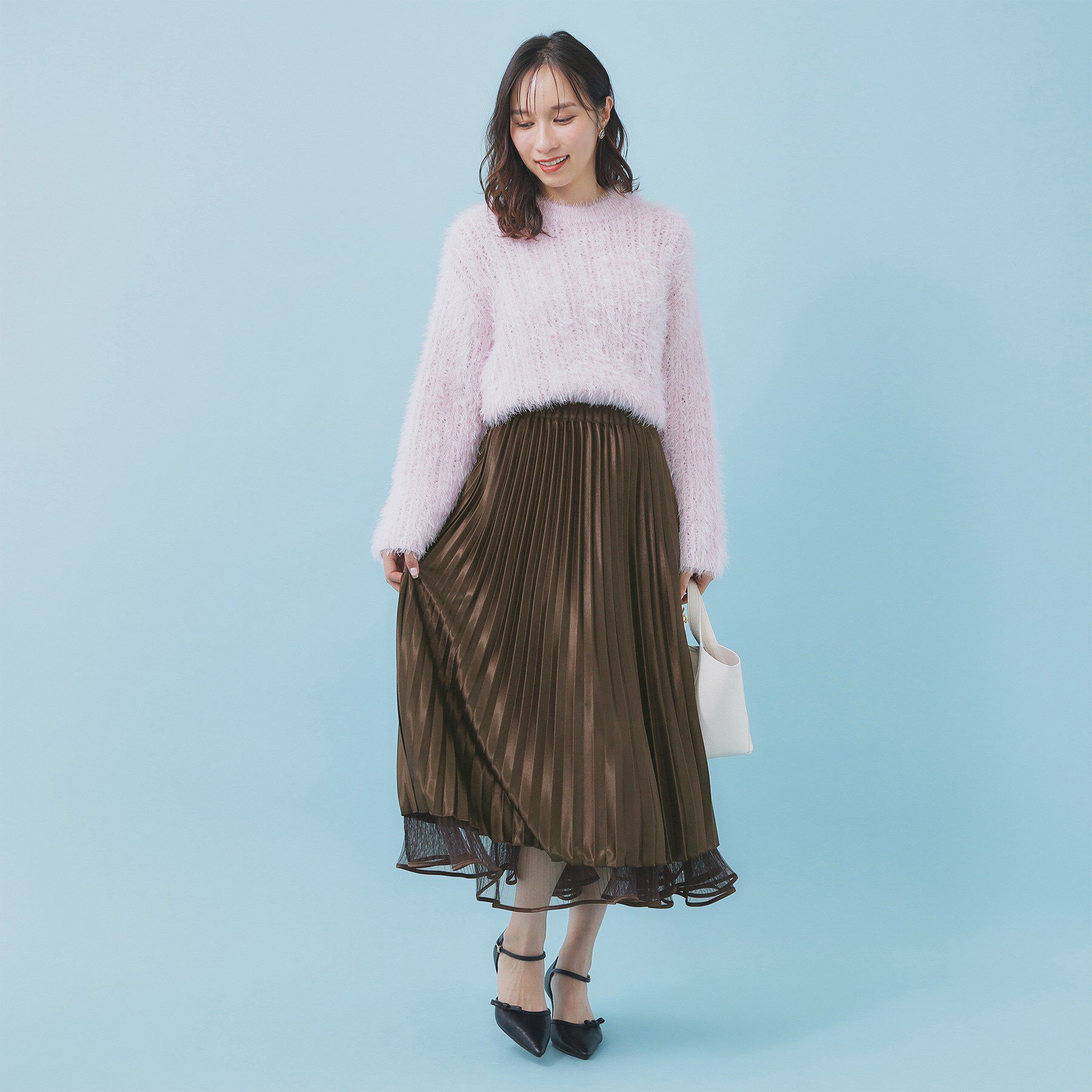 index「リバーシブルチュールティアードフレアスカート【洗濯機OK】」|スカート|