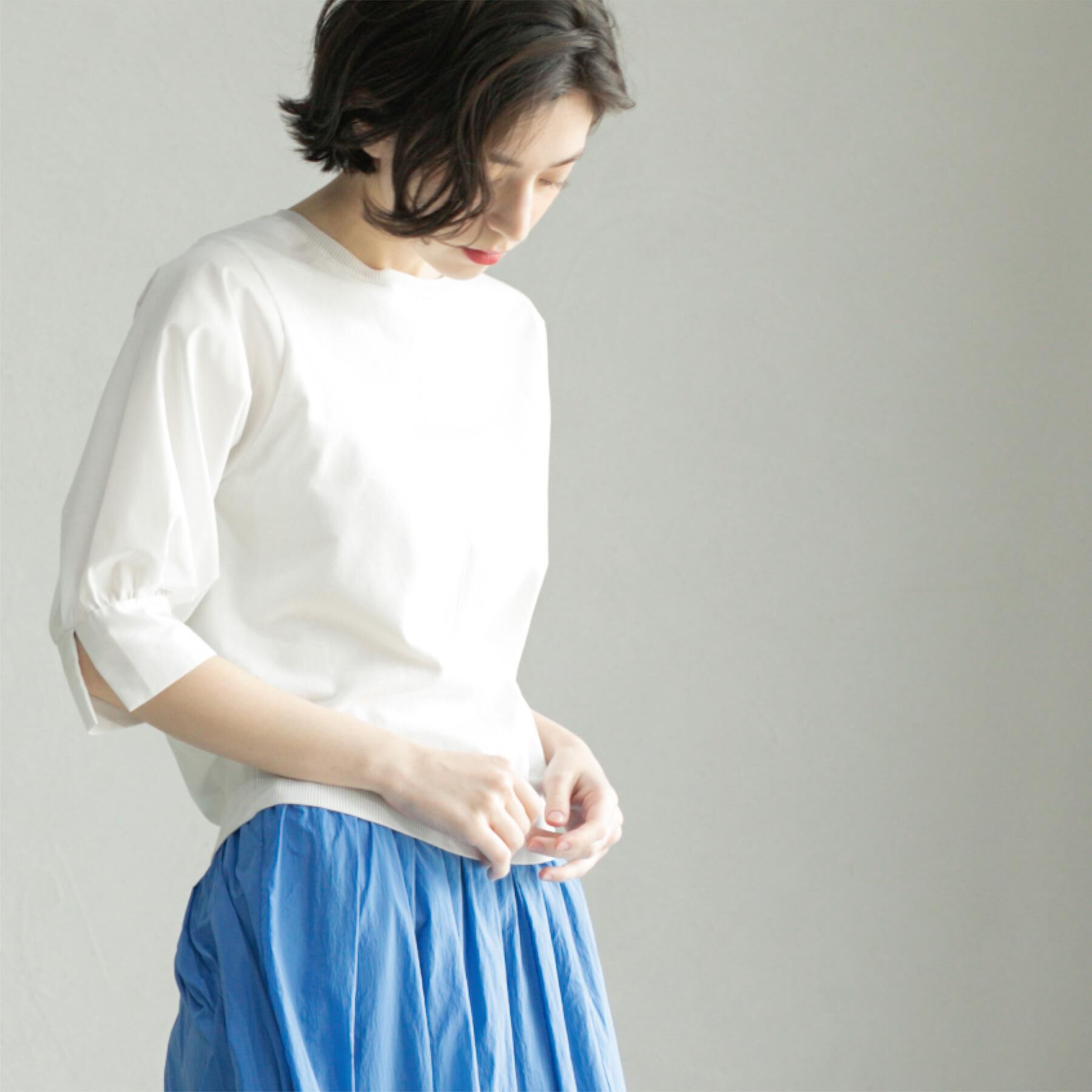 OPAQUE.CLIP「フハクスリーブドッキングニット【洗濯機洗い可】」|ニット・セーター|