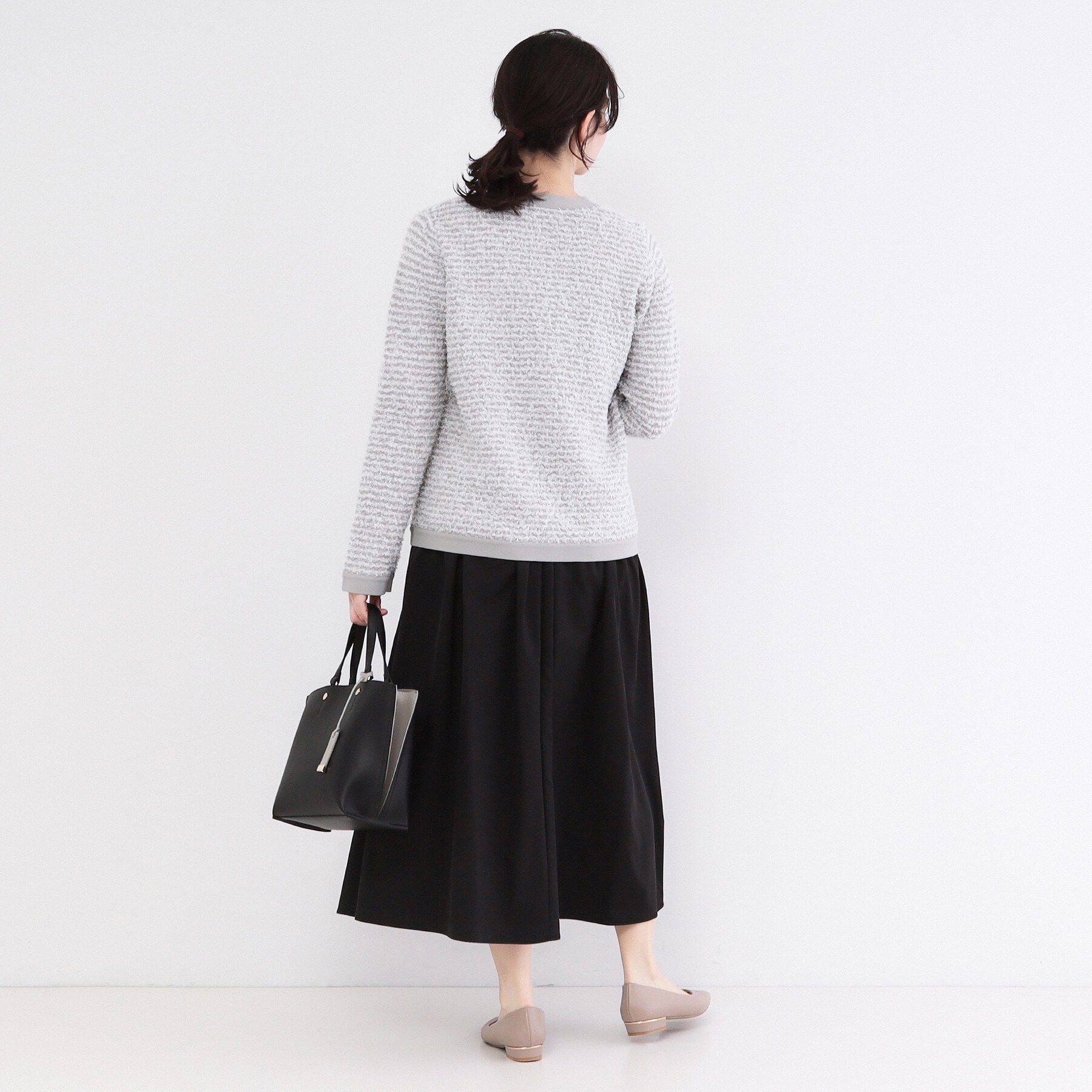 OPAQUE.CLIP「シャンブレータフタタックフレアスカート【洗濯機OK】」|スカート|