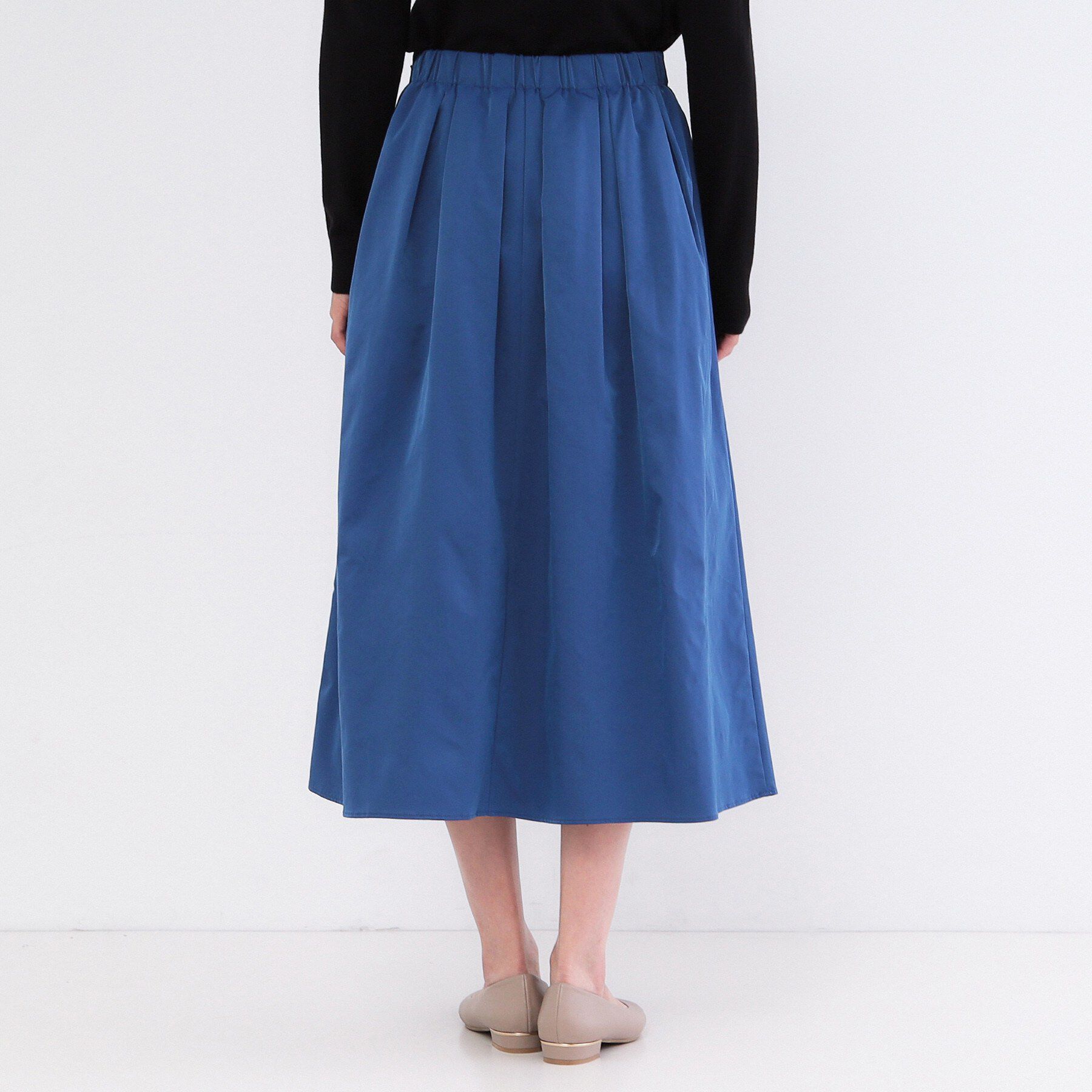 OPAQUE.CLIP「シャンブレータフタタックフレアスカート【洗濯機OK】」|スカート|