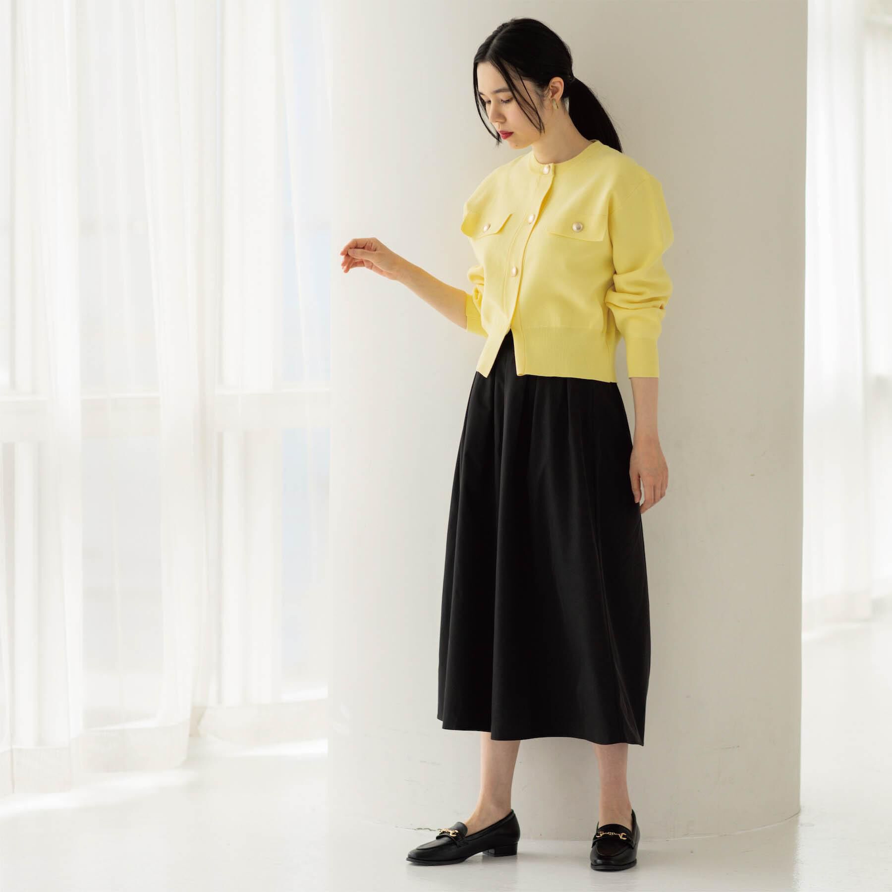 OPAQUE.CLIP「シャンブレータフタタックフレアスカート【洗濯機OK】」|スカート|