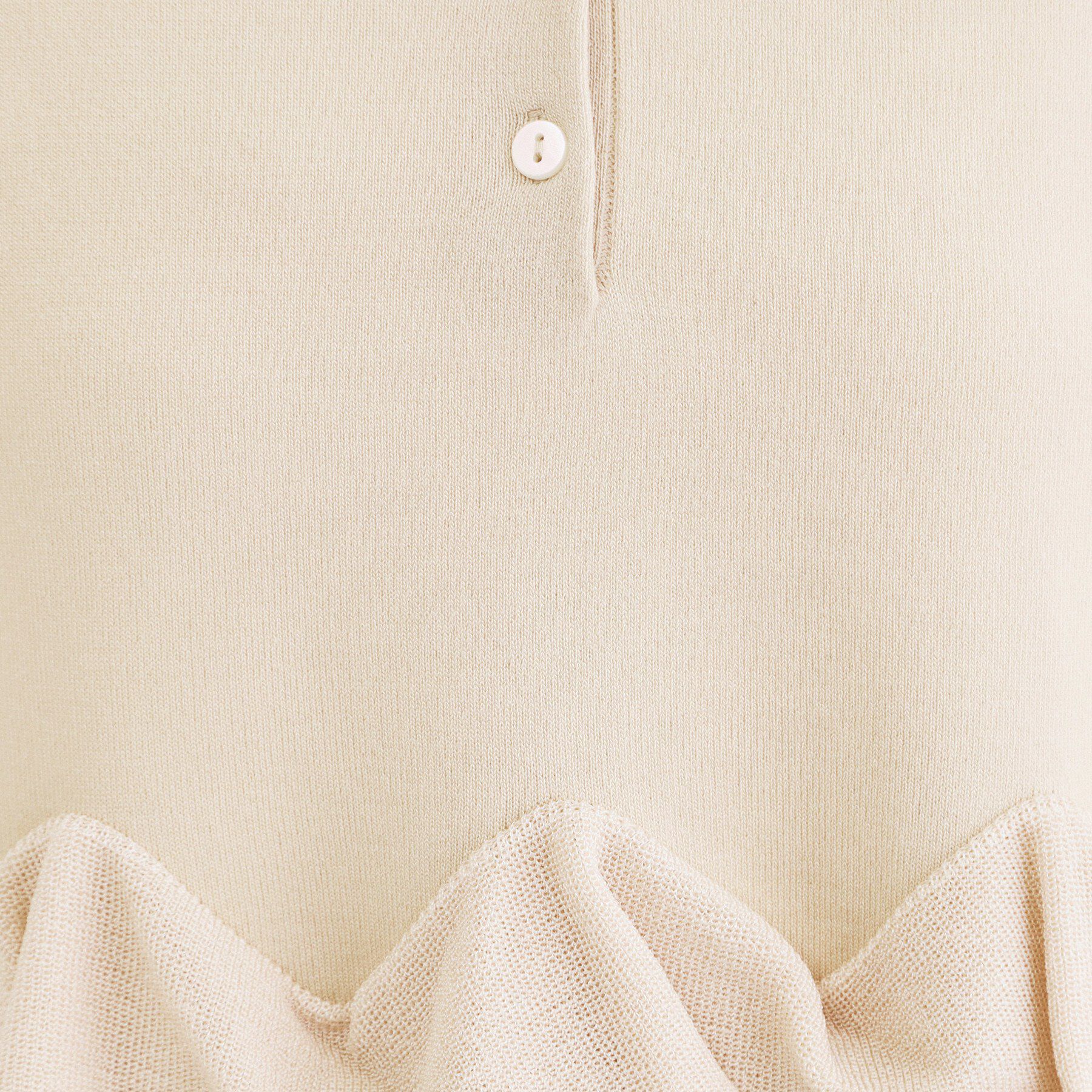 OPAQUE.CLIP「裾フリルヘンリーネックニット【洗濯機OK】」|ニット・セーター|