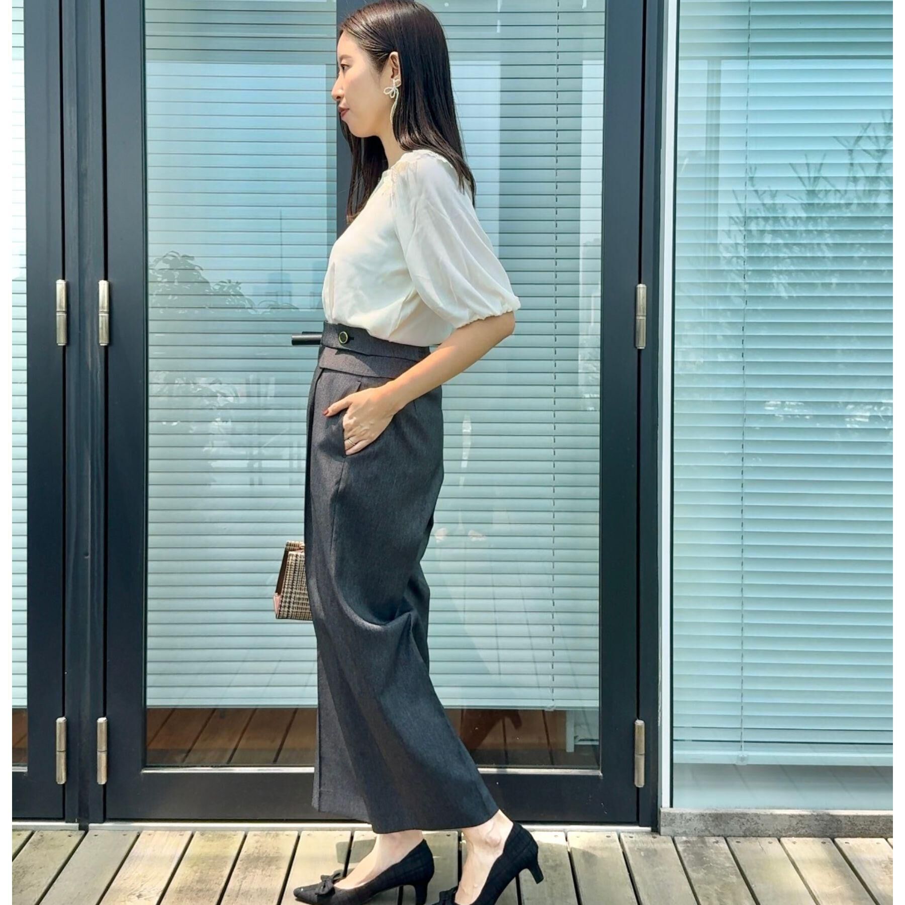 Couture broach「【マシンウォッシャブル・UVケア・接触冷感】ラグランレースドッキングカットソー」|Tシャツ・カットソー|