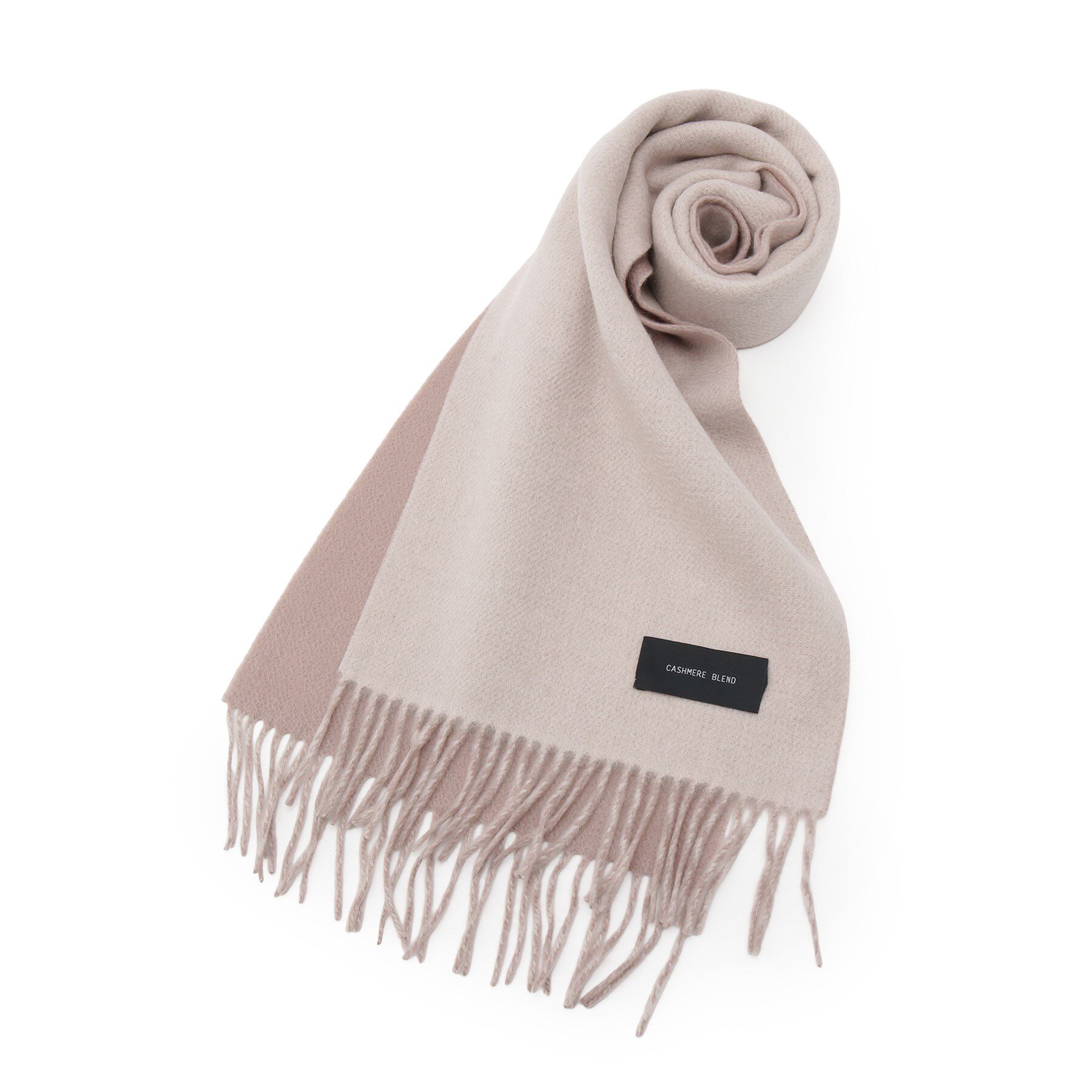 Couture broach「カシミヤブレンドリバーシブルマフラー」|ストール|グレージュ(050)