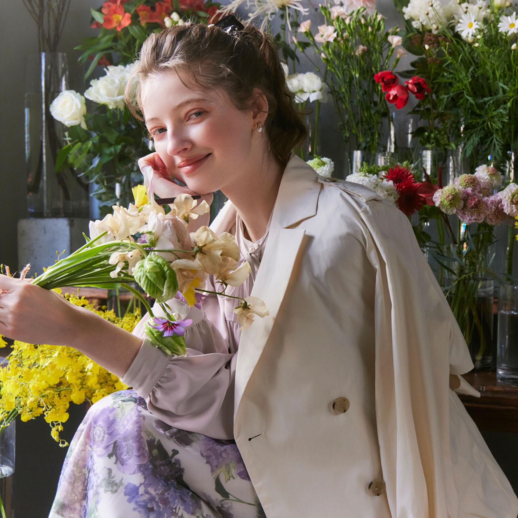 Couture broach「【撥水・洗える】ハーフ トレンチコート」|トレンチコート|