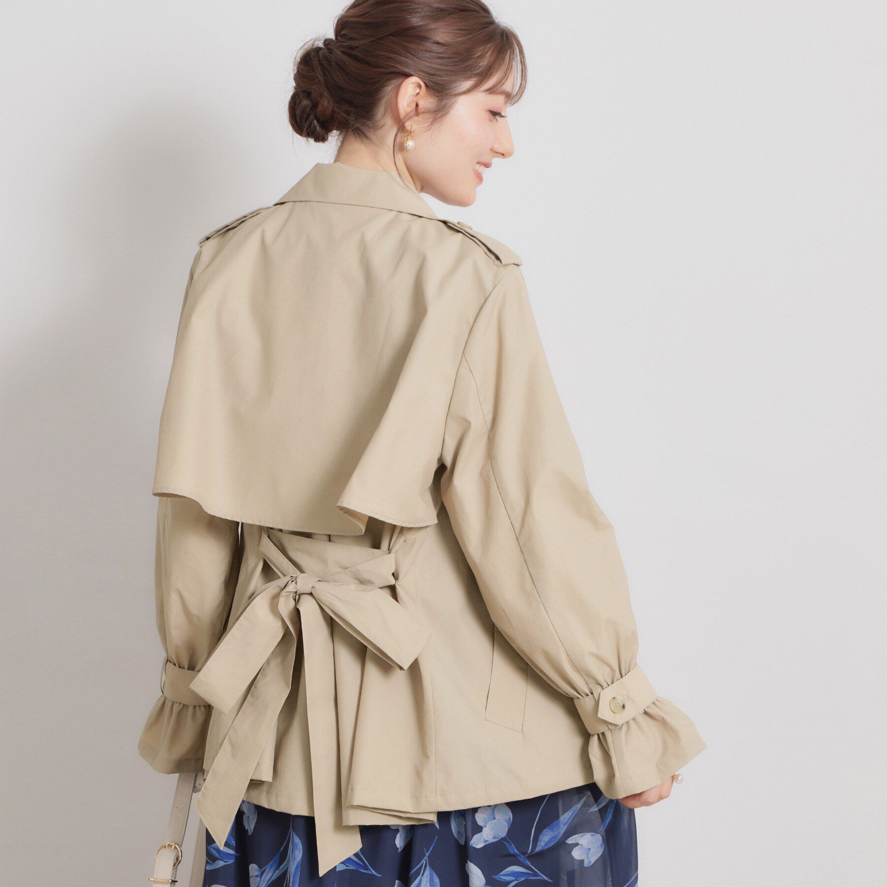 Couture broach「【撥水・洗える】ハーフ トレンチコート」|トレンチコート|