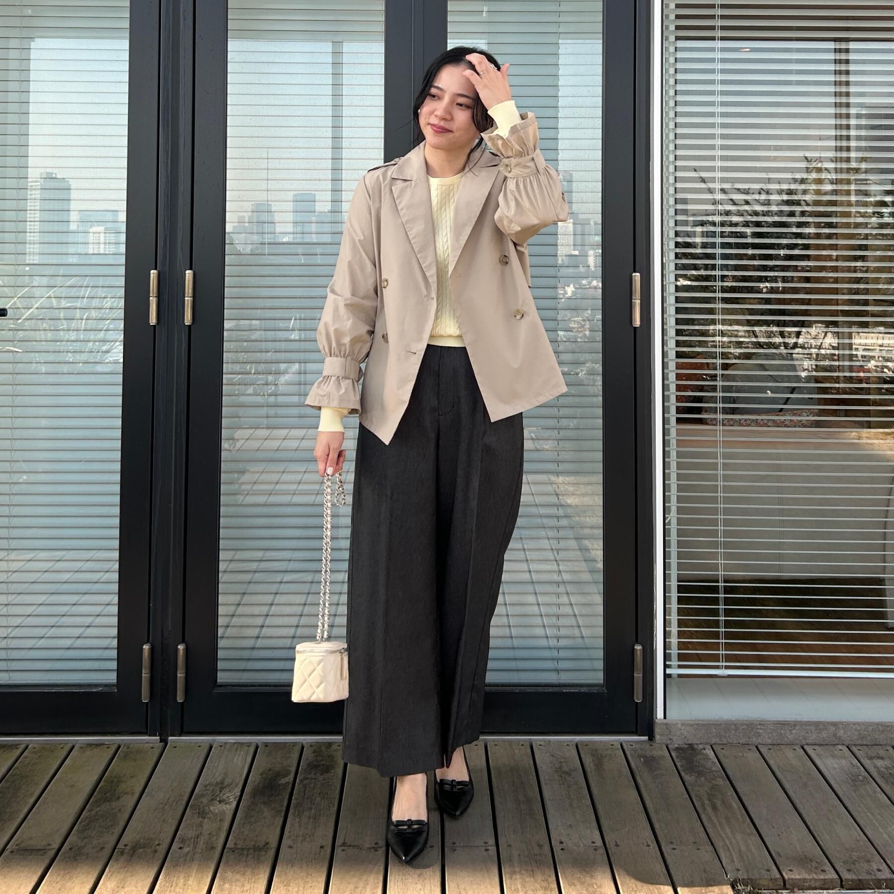 Couture broach「【撥水・洗える】ハーフ トレンチコート」|トレンチコート|