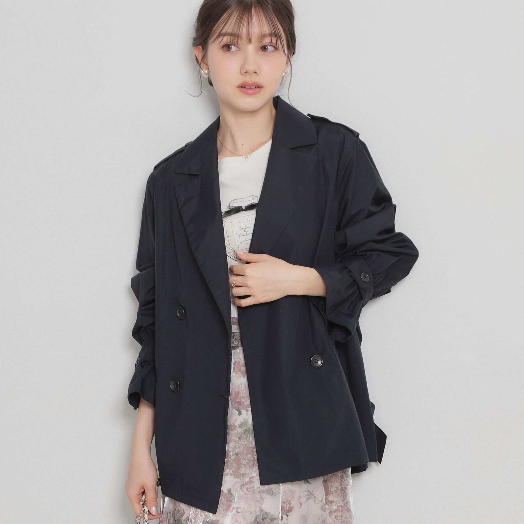 Couture broach「【撥水・洗える】ハーフ トレンチコート」|トレンチコート|