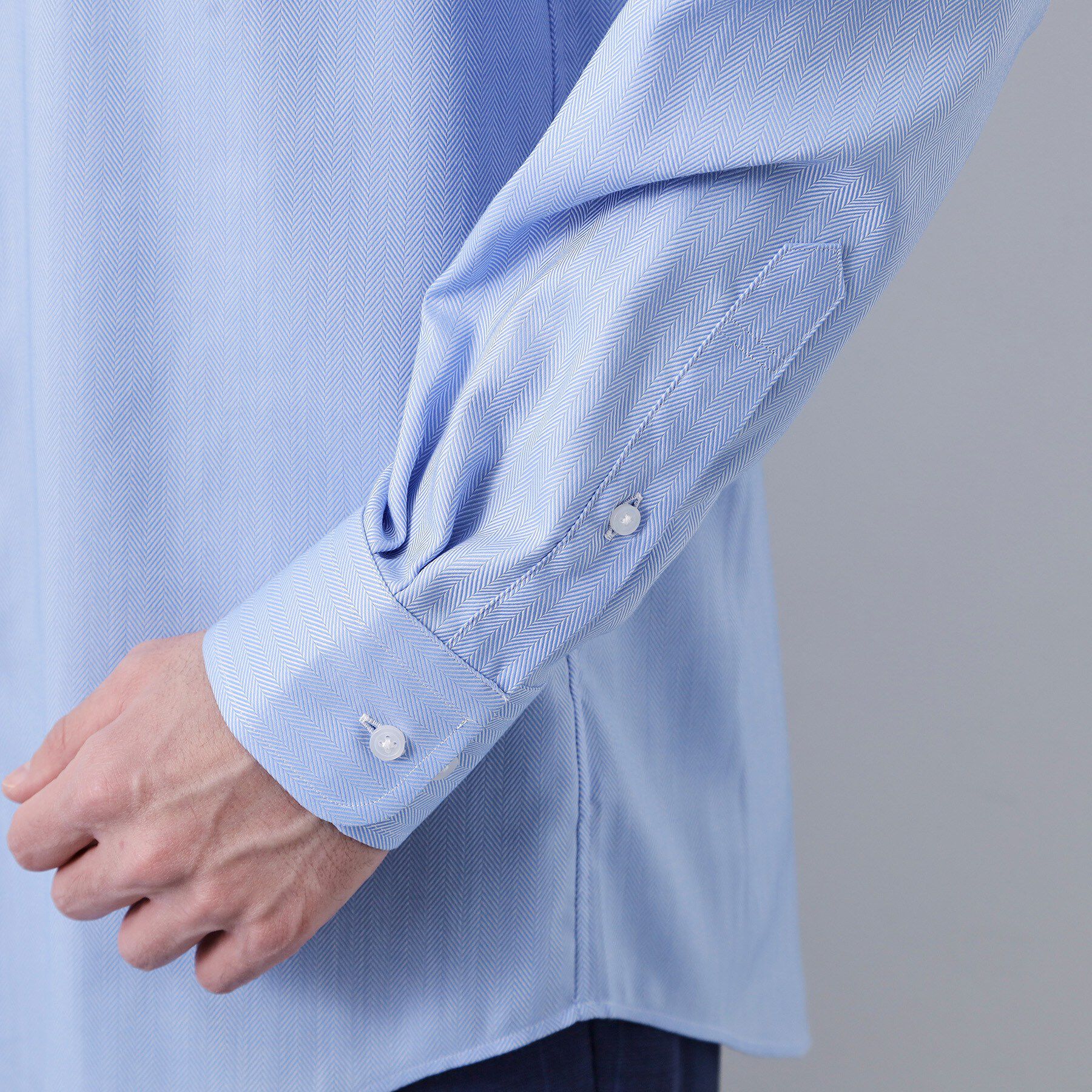 THE SHOP TK「【ビジネス/セレモニー】ドレスへリンボン長袖シャツ」|シャツ・ブラウス|