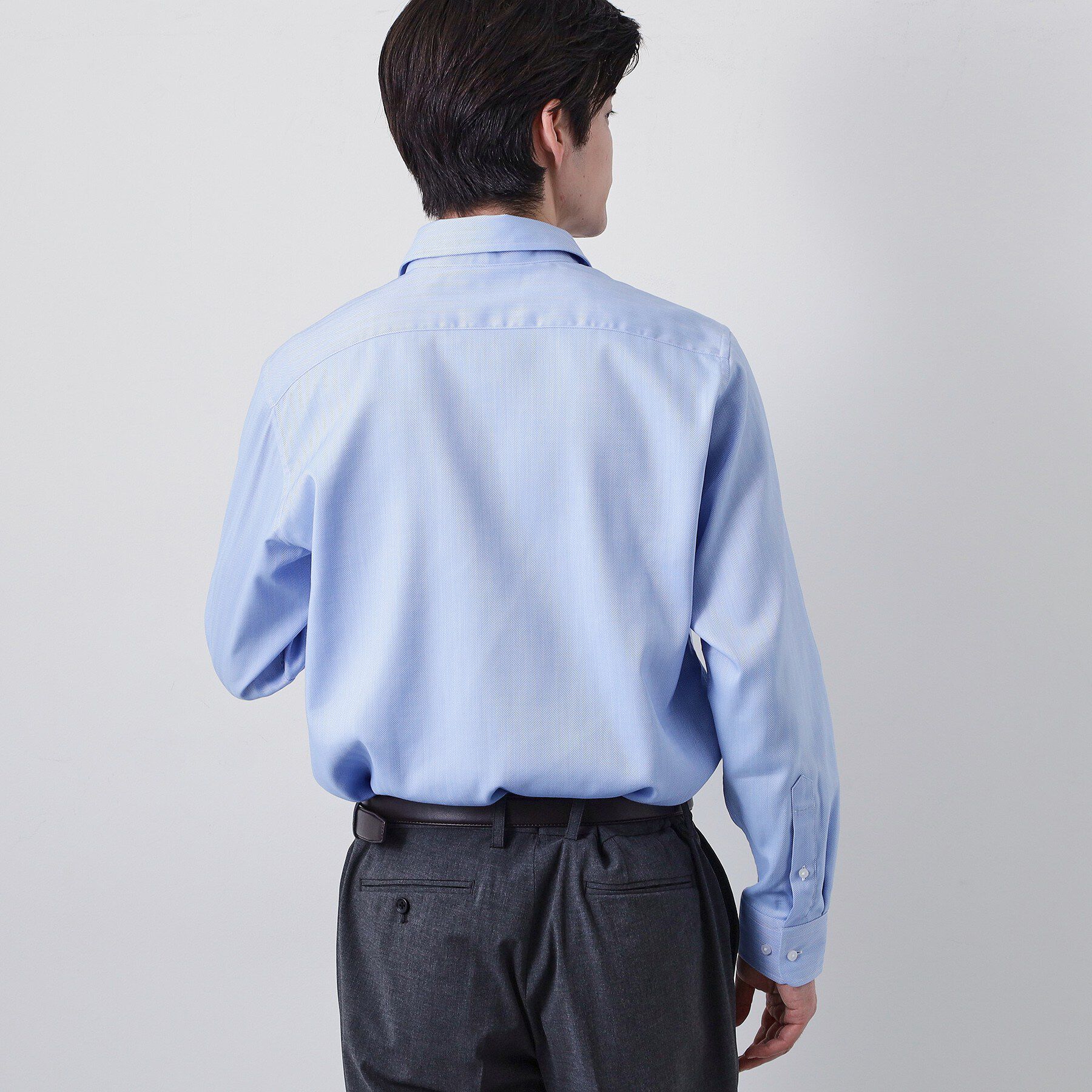 THE SHOP TK「【ビジネス/セレモニー】ドレスへリンボン長袖シャツ」|シャツ・ブラウス|