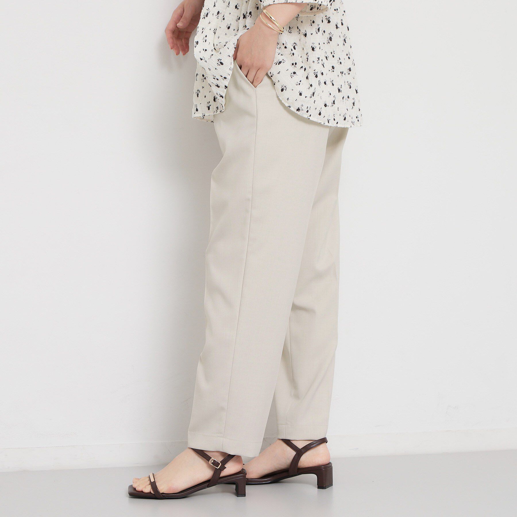 THE SHOP TK「【洗える】麻調テーパードパンツ」|その他|