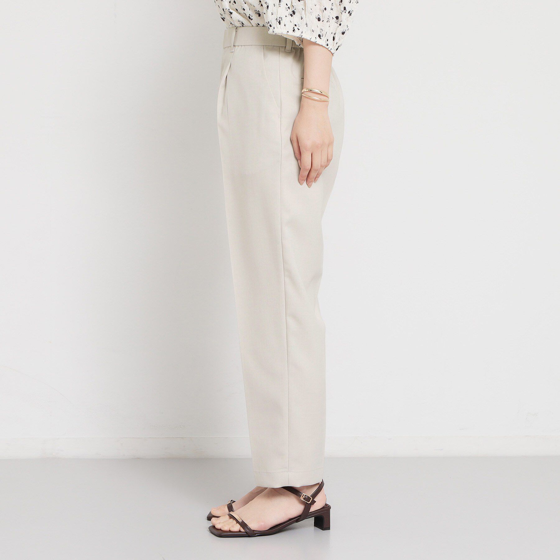 THE SHOP TK「【洗える】麻調テーパードパンツ」|その他|