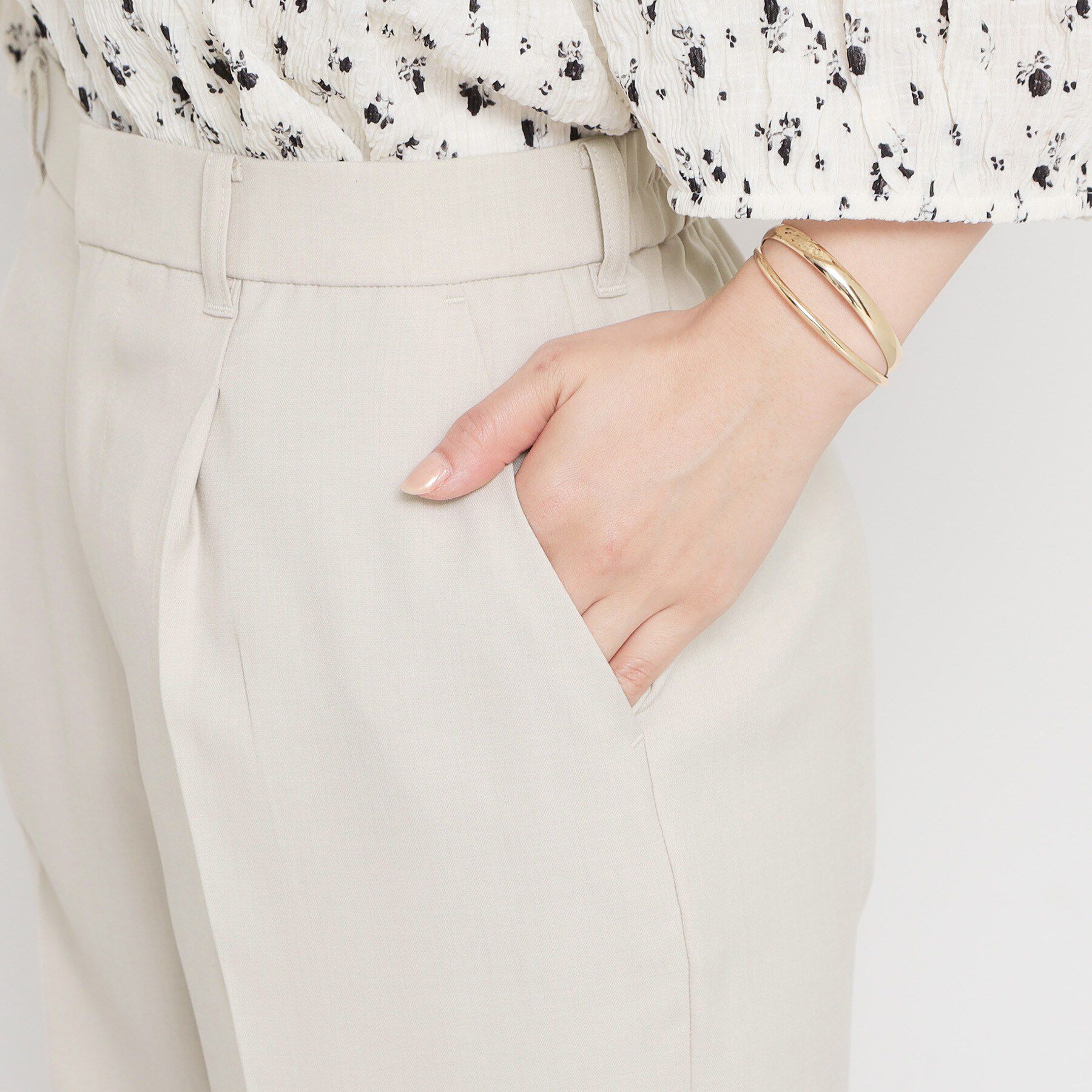 THE SHOP TK「【洗える】麻調テーパードパンツ」|その他|