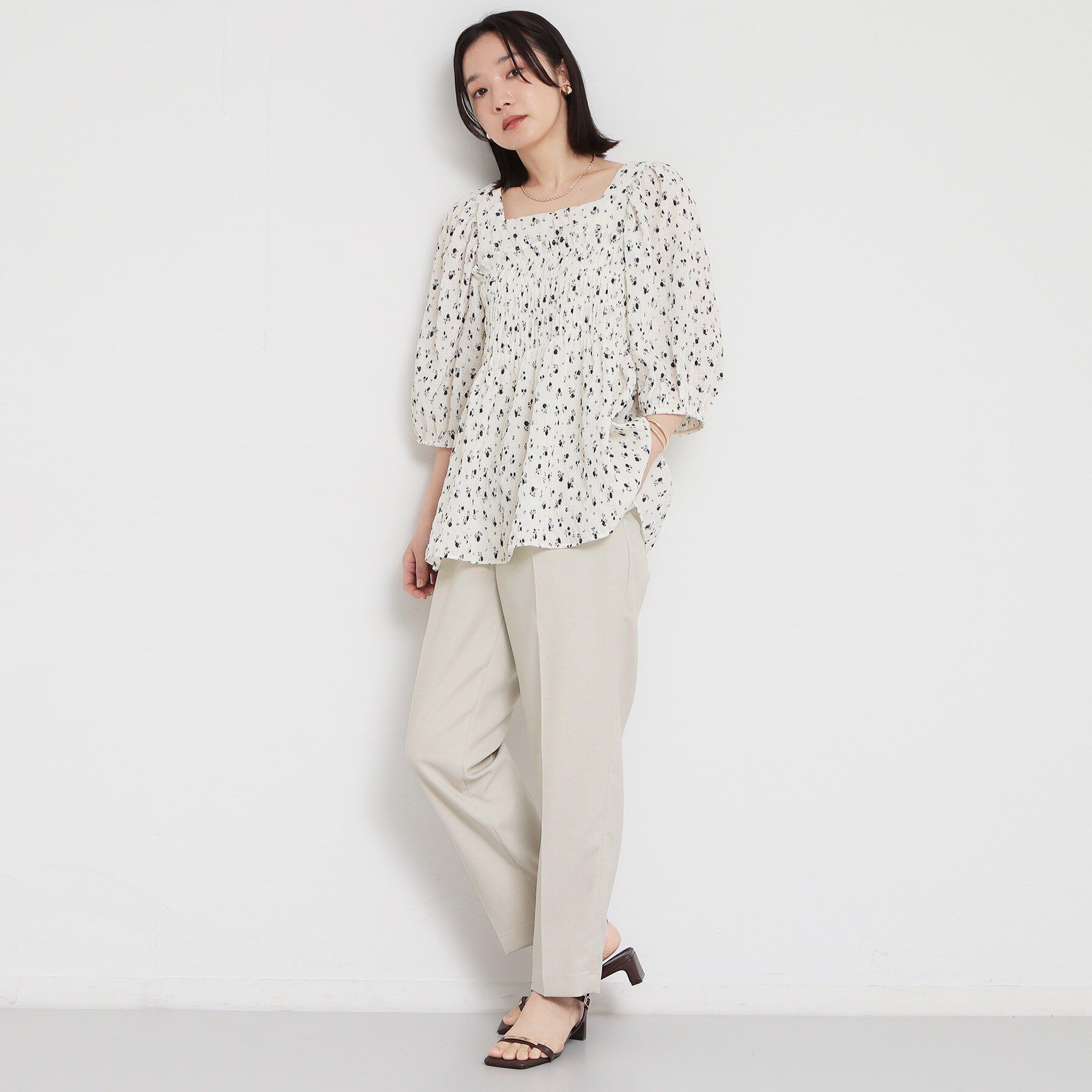 THE SHOP TK「【洗える】麻調テーパードパンツ」|その他|