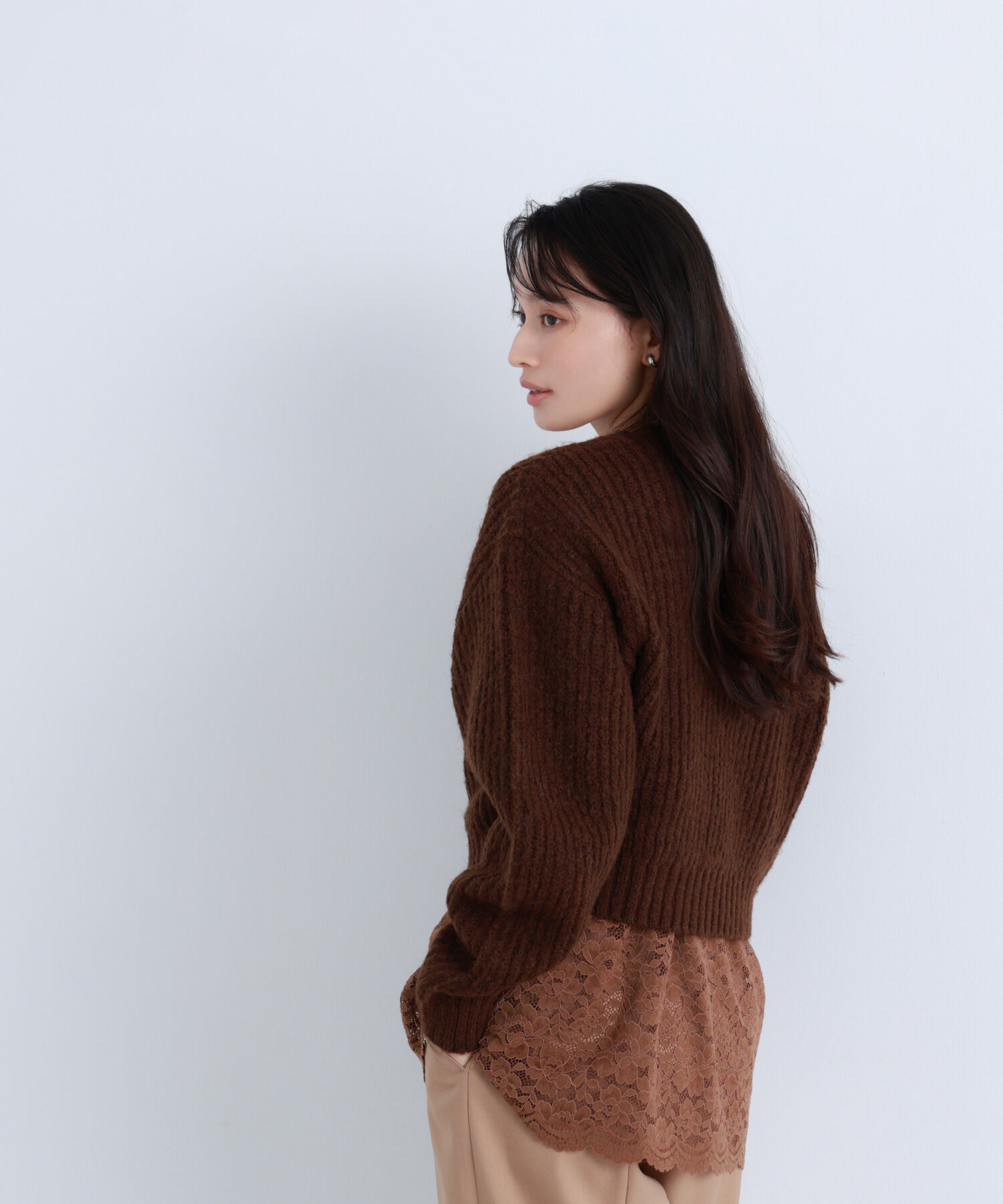  「クロップドアゼフォルムニット」|ニット・セーター|