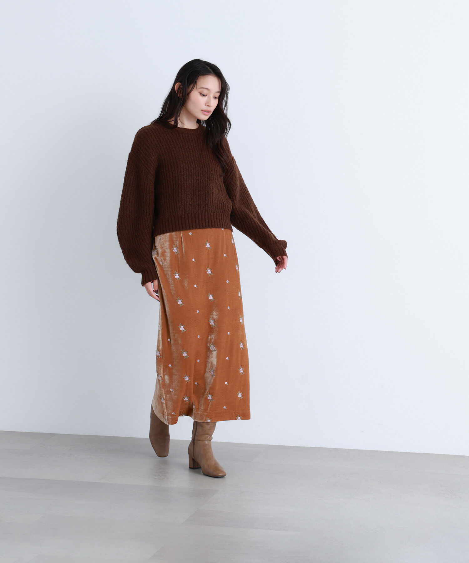  「クロップドアゼフォルムニット」|ニット・セーター|