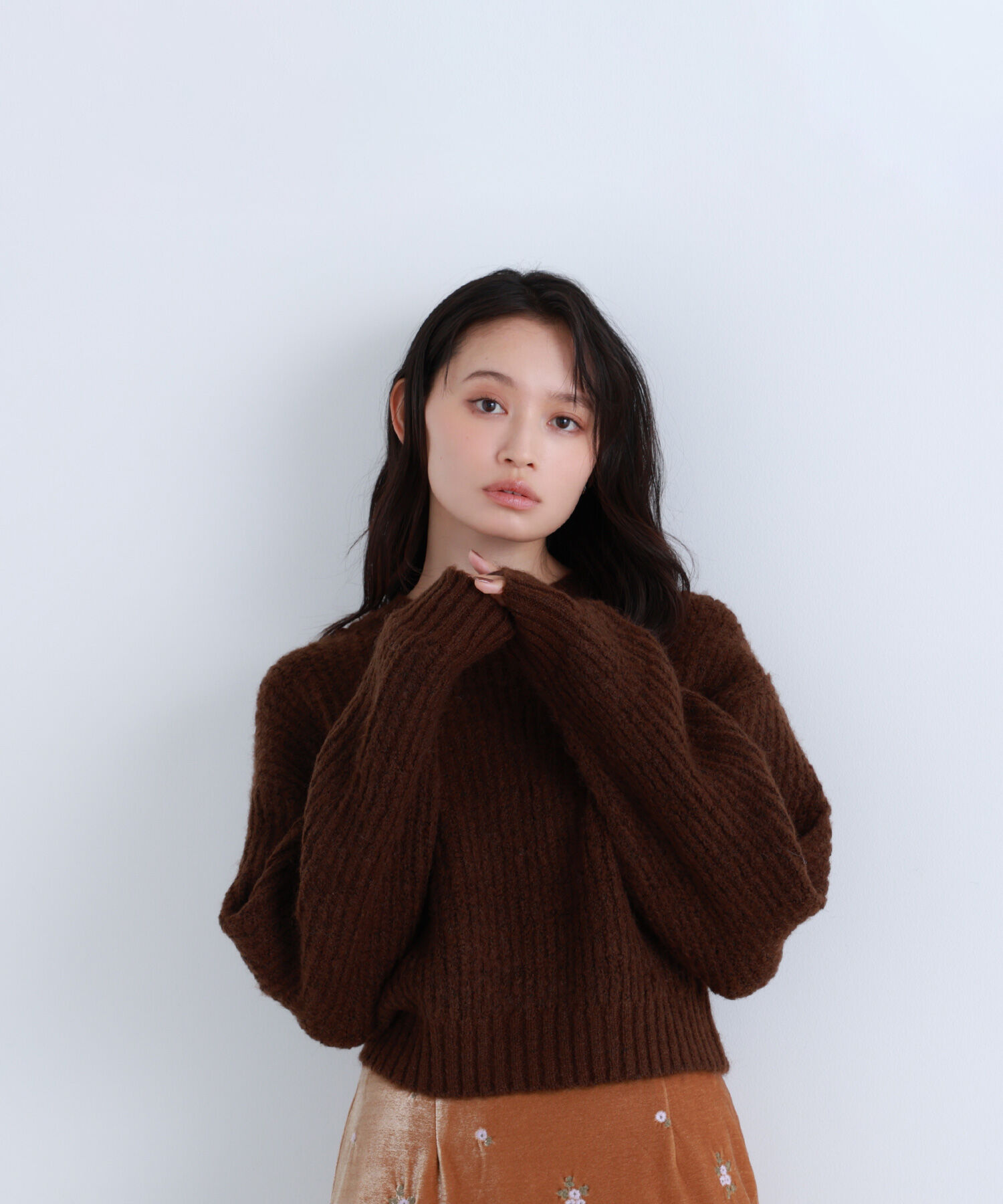  「クロップドアゼフォルムニット」|ニット・セーター|