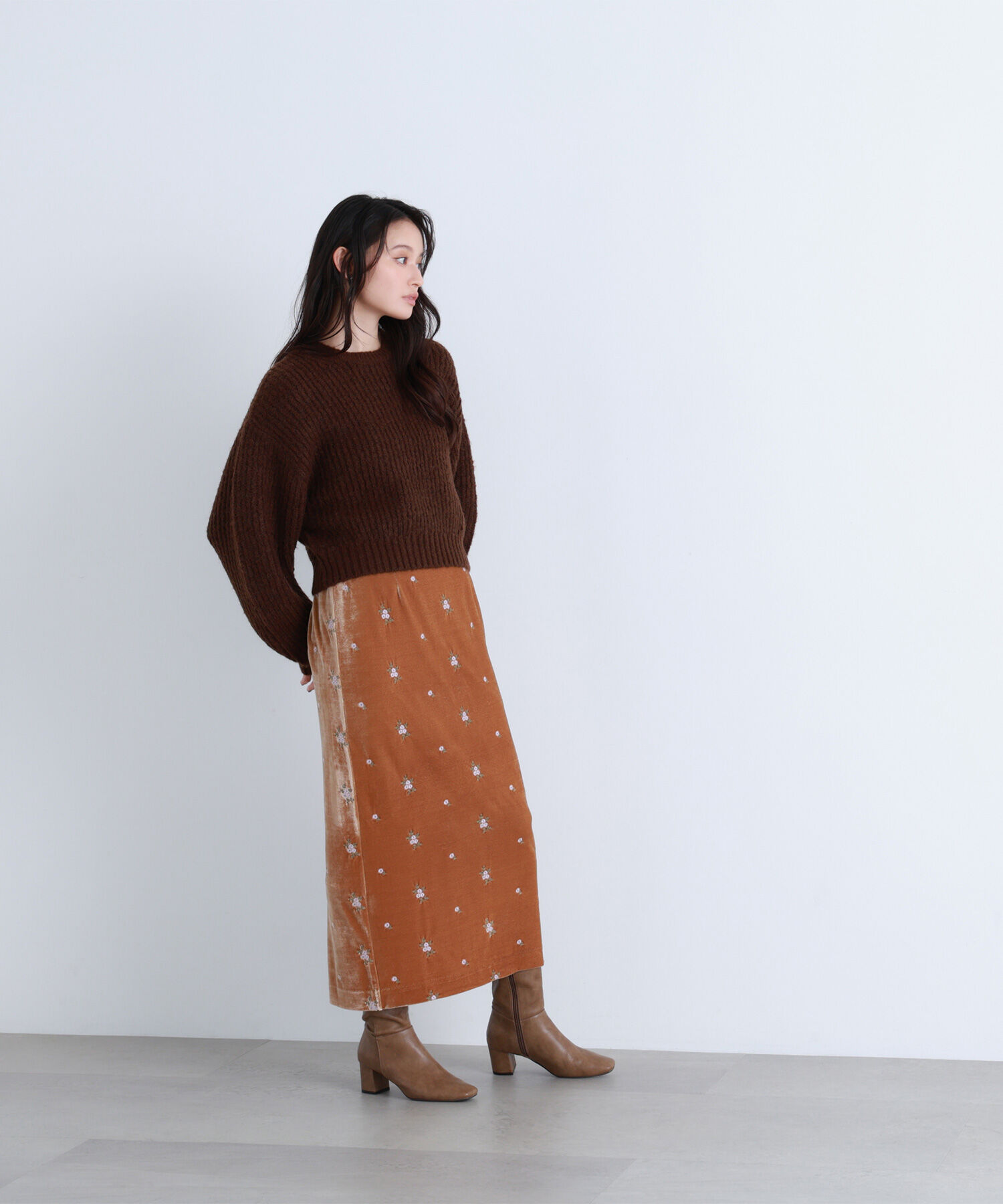  「クロップドアゼフォルムニット」|ニット・セーター|