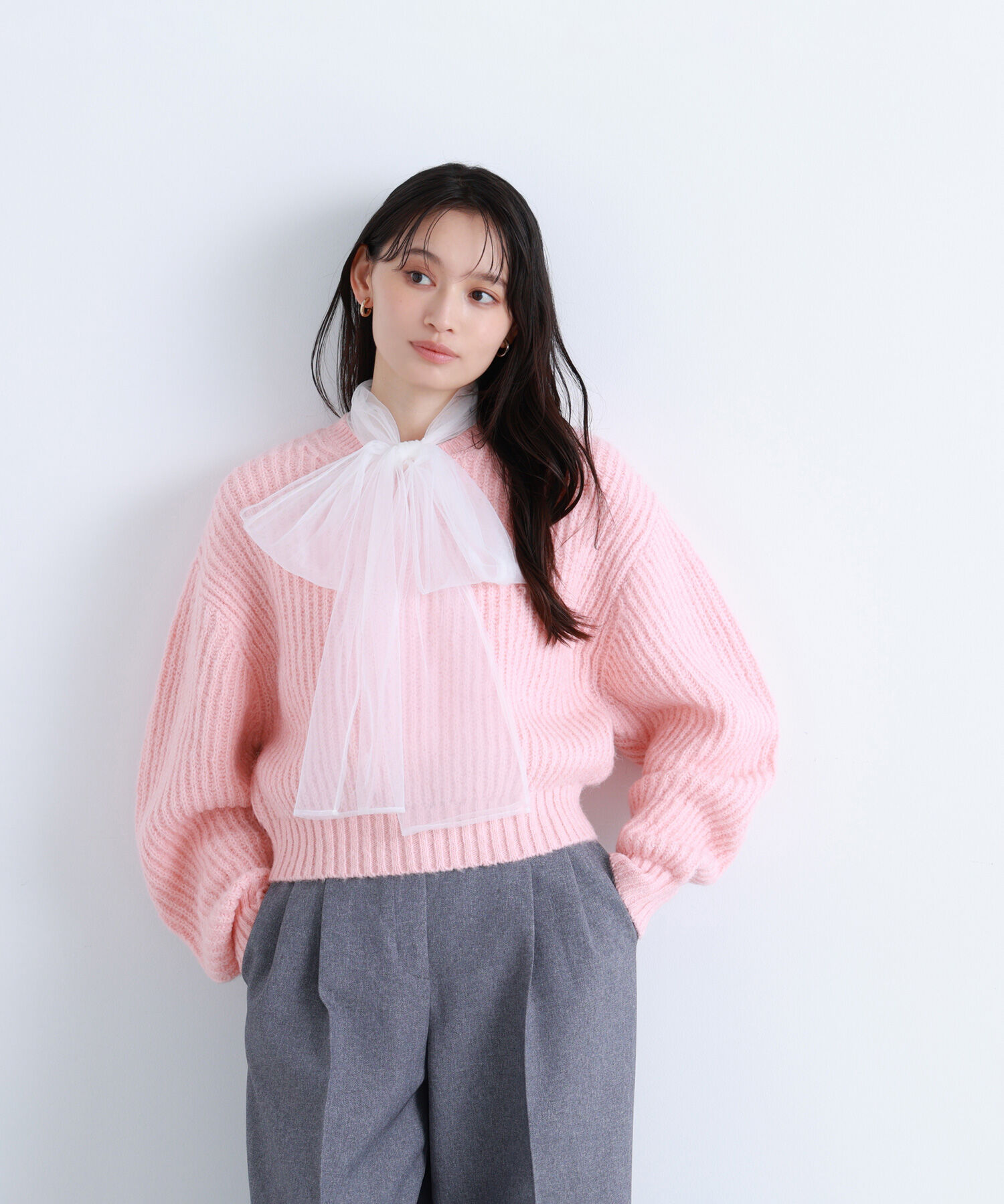  「クロップドアゼフォルムニット」|ニット・セーター|