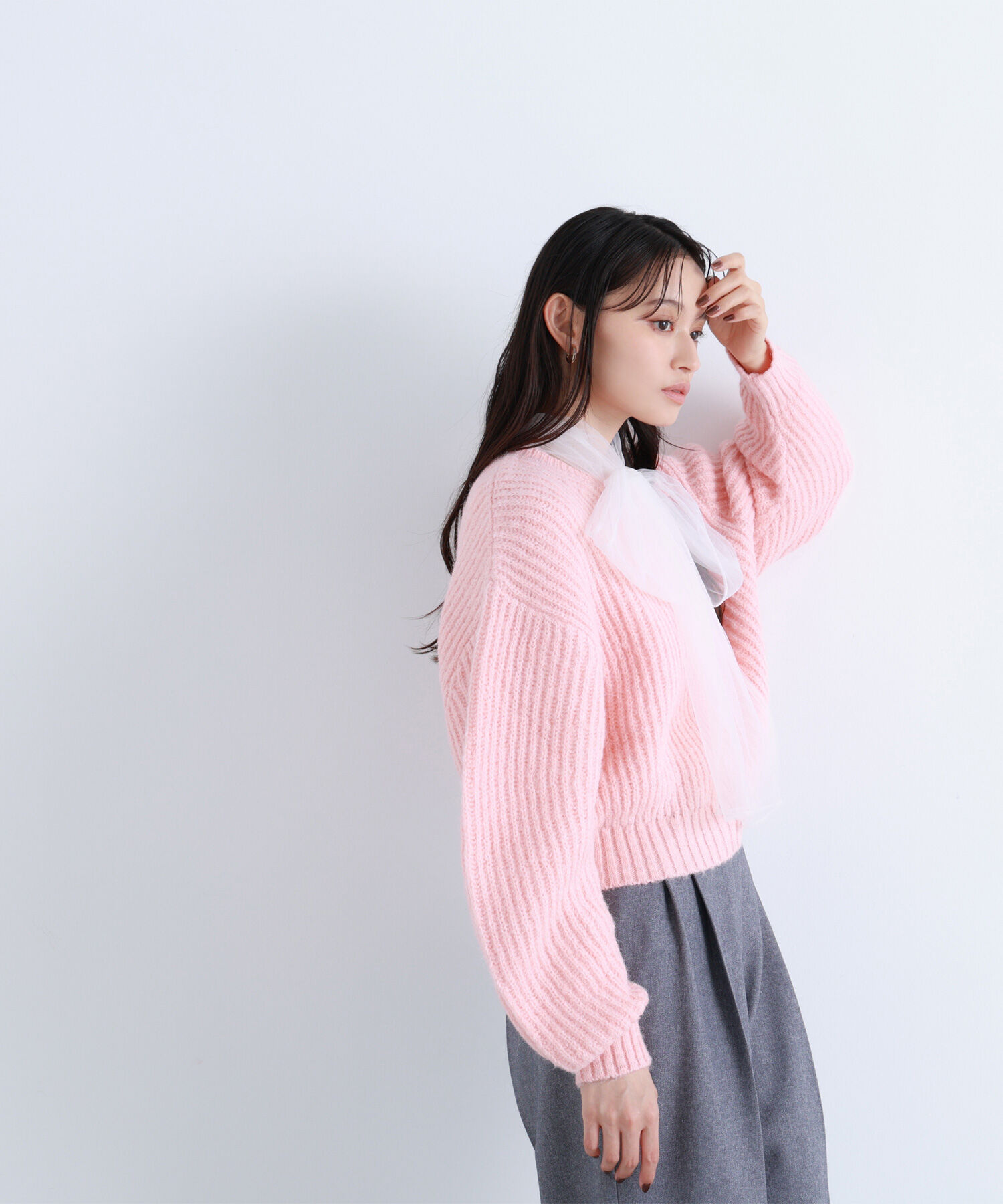  「クロップドアゼフォルムニット」|ニット・セーター|