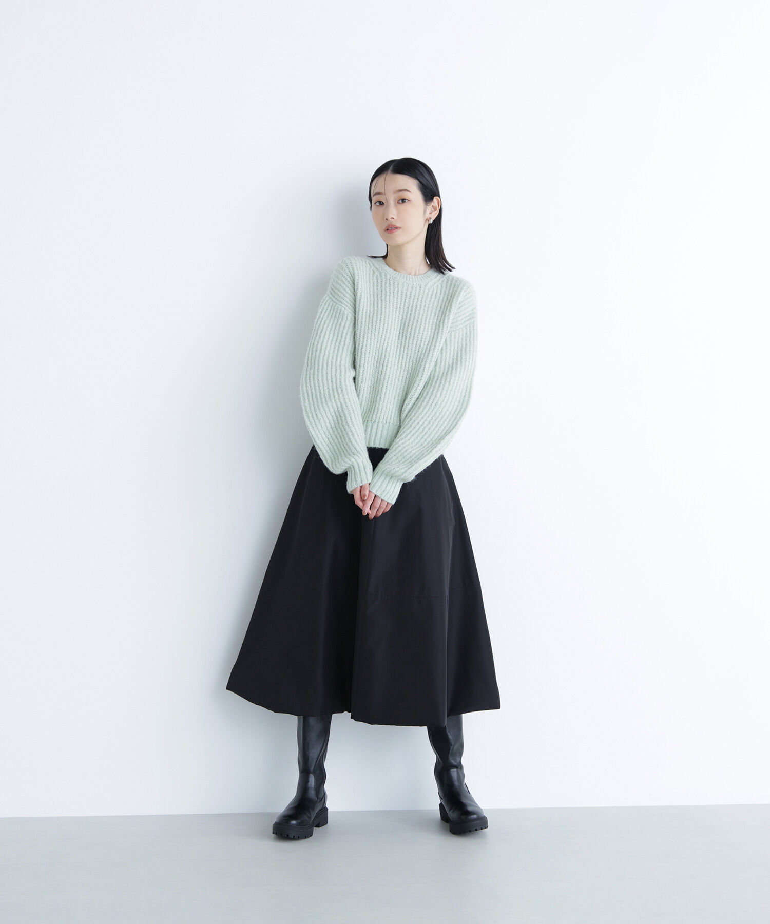  「クロップドアゼフォルムニット」|ニット・セーター|