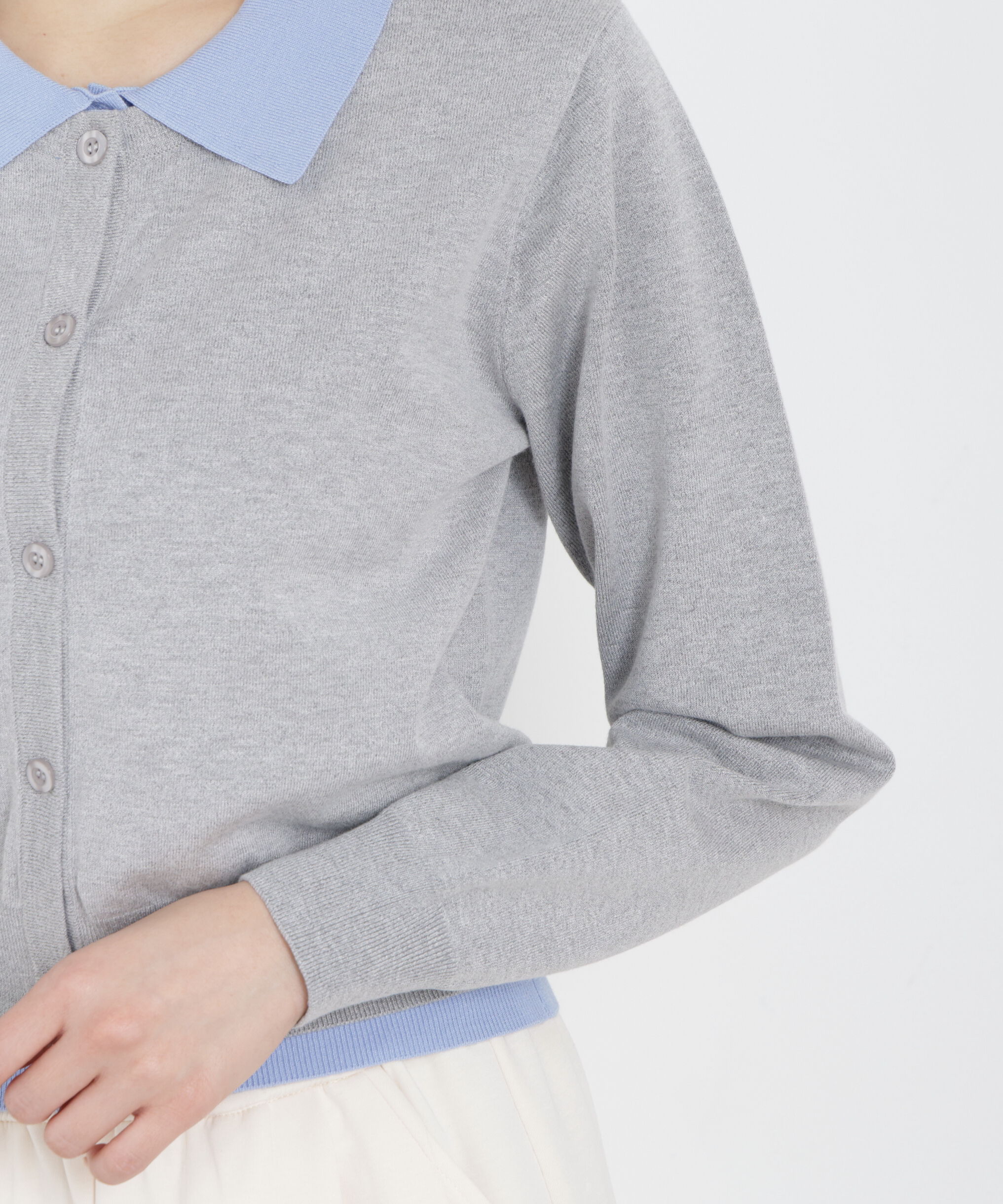 PROPORTION BODY DRESSING「〈a/mie〉レイヤード風カーディガン　26SS」|ニット・セーター|