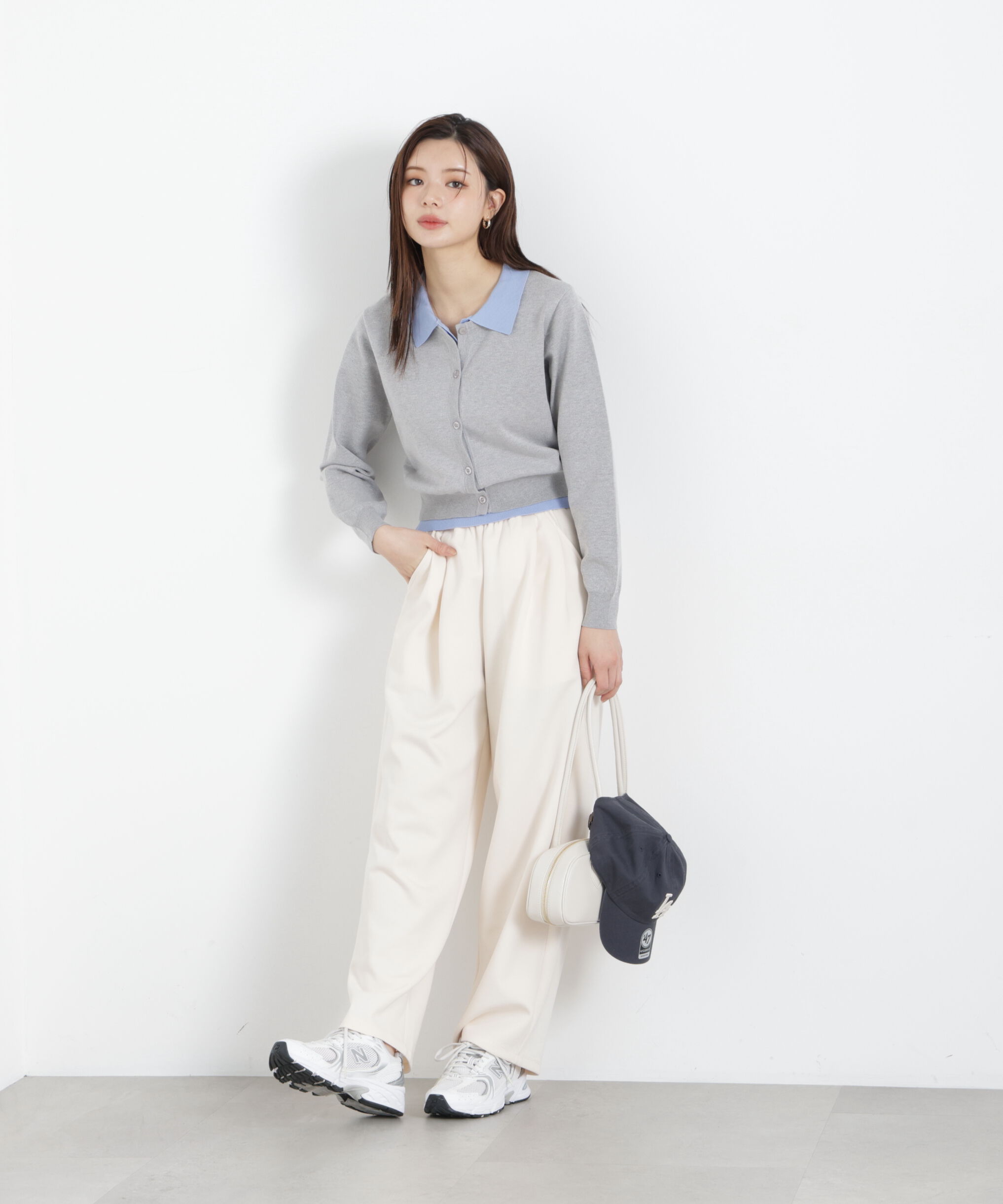 PROPORTION BODY DRESSING「〈a/mie〉レイヤード風カーディガン　26SS」|ニット・セーター|