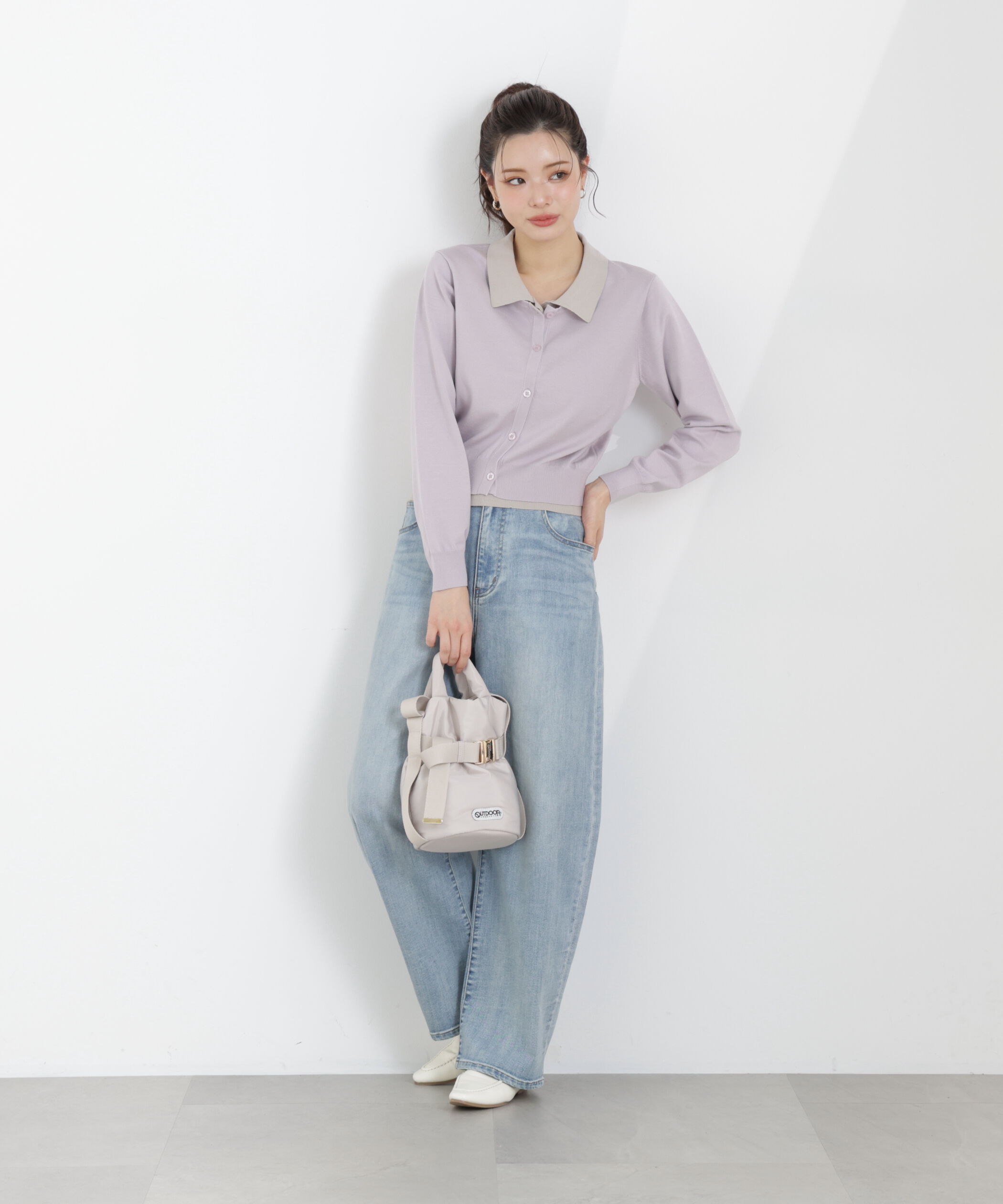 PROPORTION BODY DRESSING「〈a/mie〉レイヤード風カーディガン　26SS」|ニット・セーター|